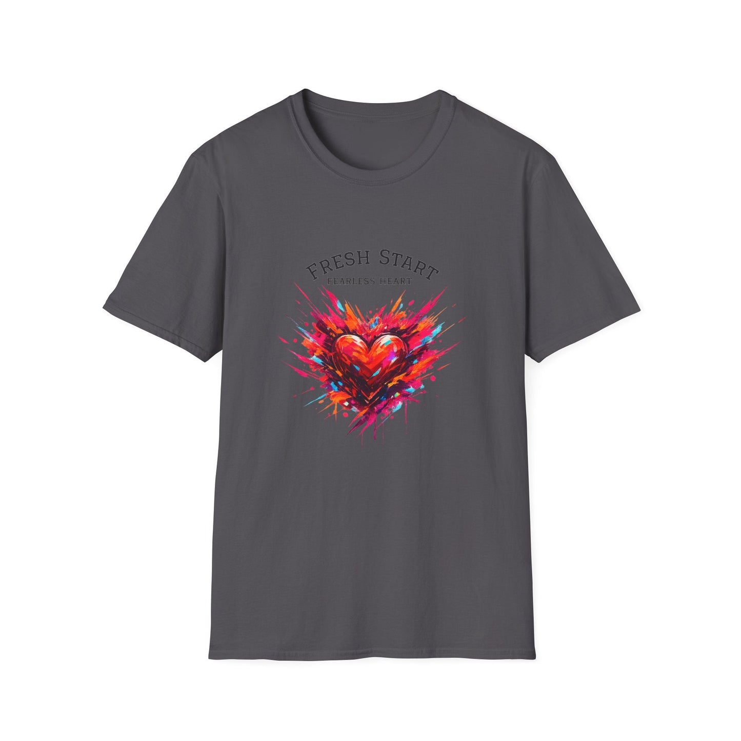 Fresh Start Fearless Heart T-Shirt | Inspirational Unisex Graphic Tee | Positive Mindset Shirt | Gifts & Lifestyle - SJM Print Store