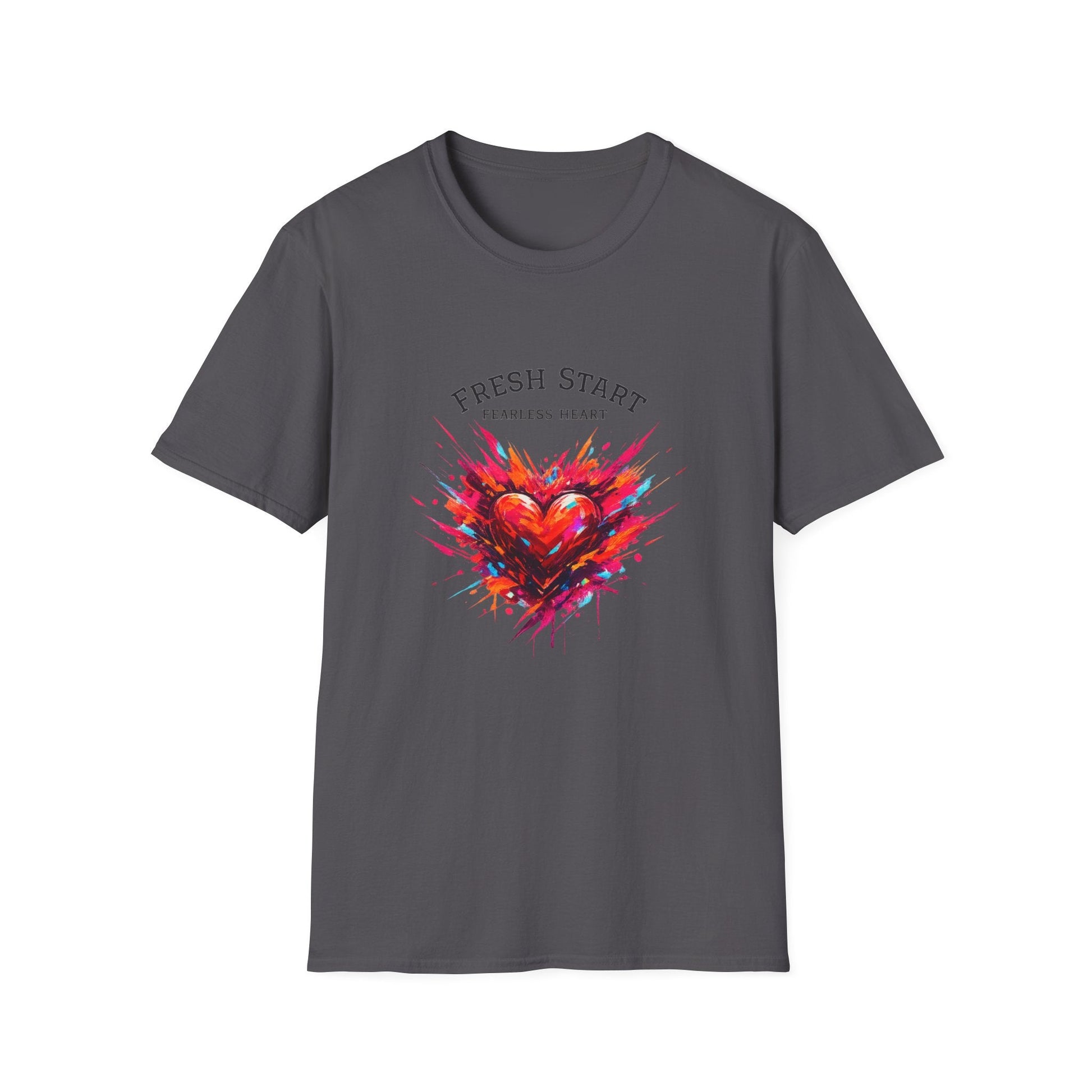 Fresh Start Fearless Heart T-Shirt | Inspirational Unisex Graphic Tee | Positive Mindset Shirt | Gifts & Lifestyle - SJM Print Store