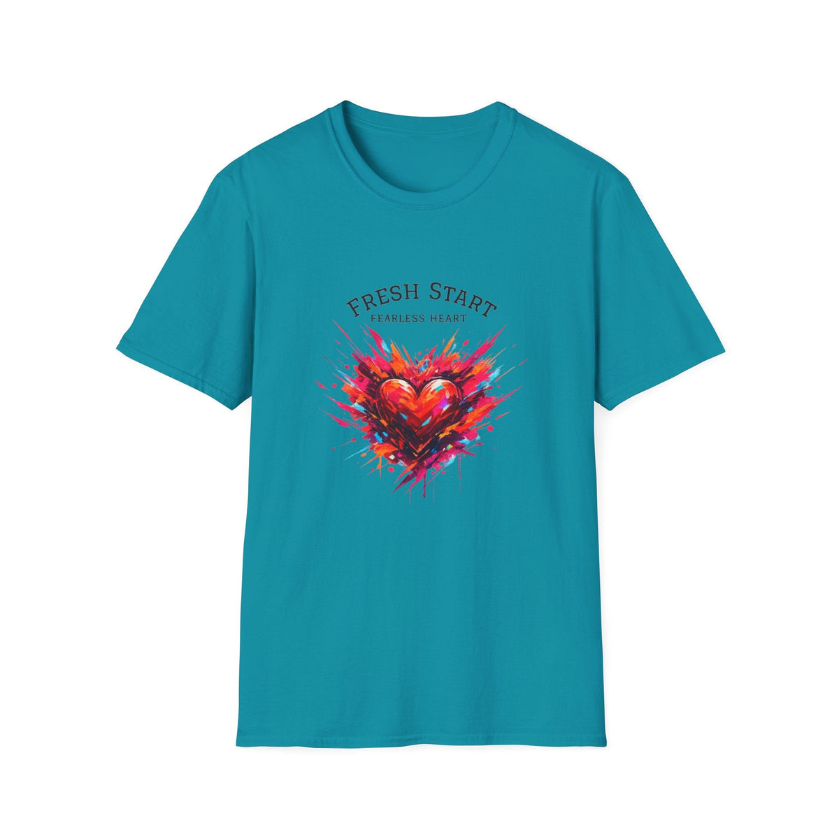 Fresh Start Fearless Heart T-Shirt | Inspirational Unisex Graphic Tee | Positive Mindset Shirt | Gifts & Lifestyle - SJM Print Store
