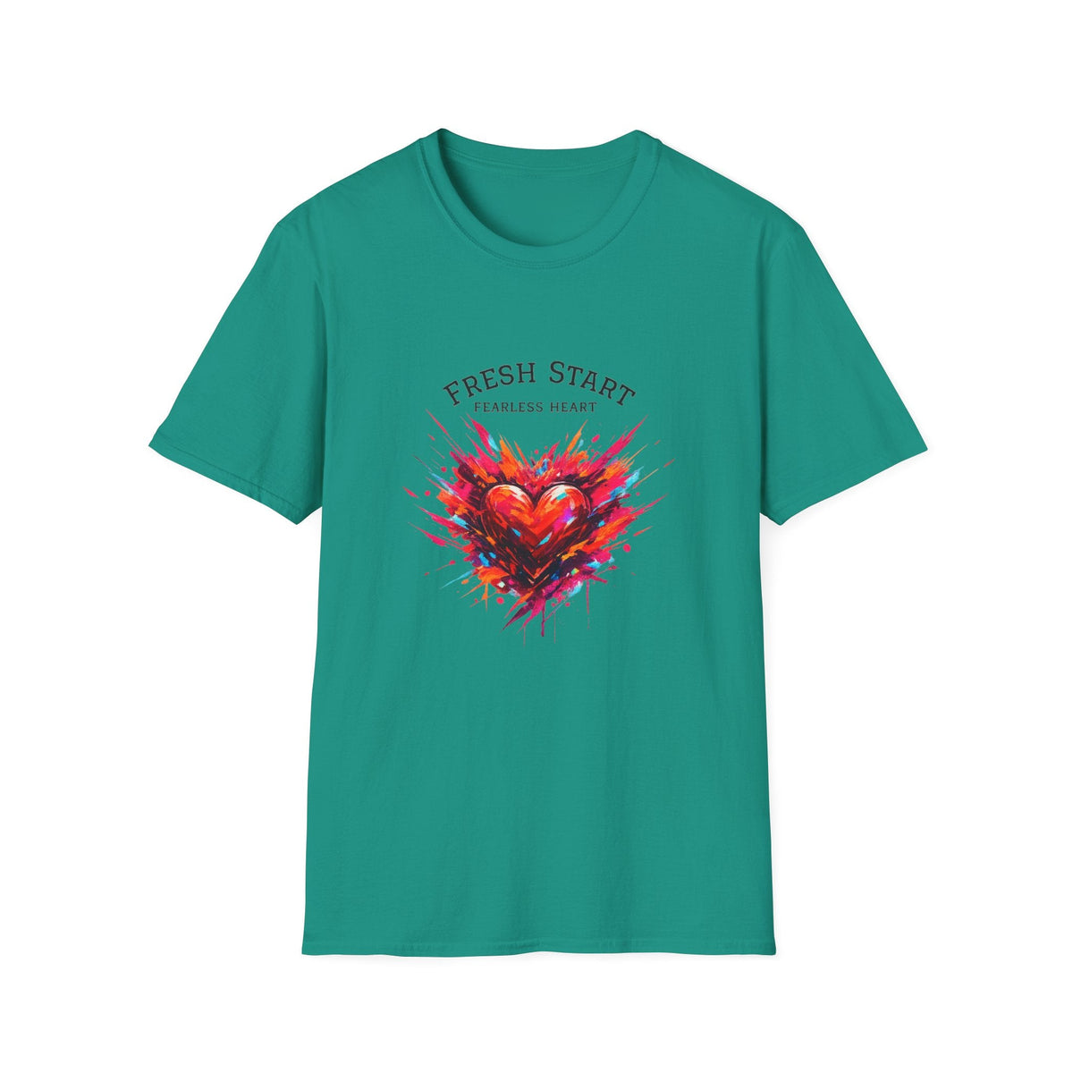 Fresh Start Fearless Heart T-Shirt | Inspirational Unisex Graphic Tee | Positive Mindset Shirt | Gifts & Lifestyle - SJM Print Store
