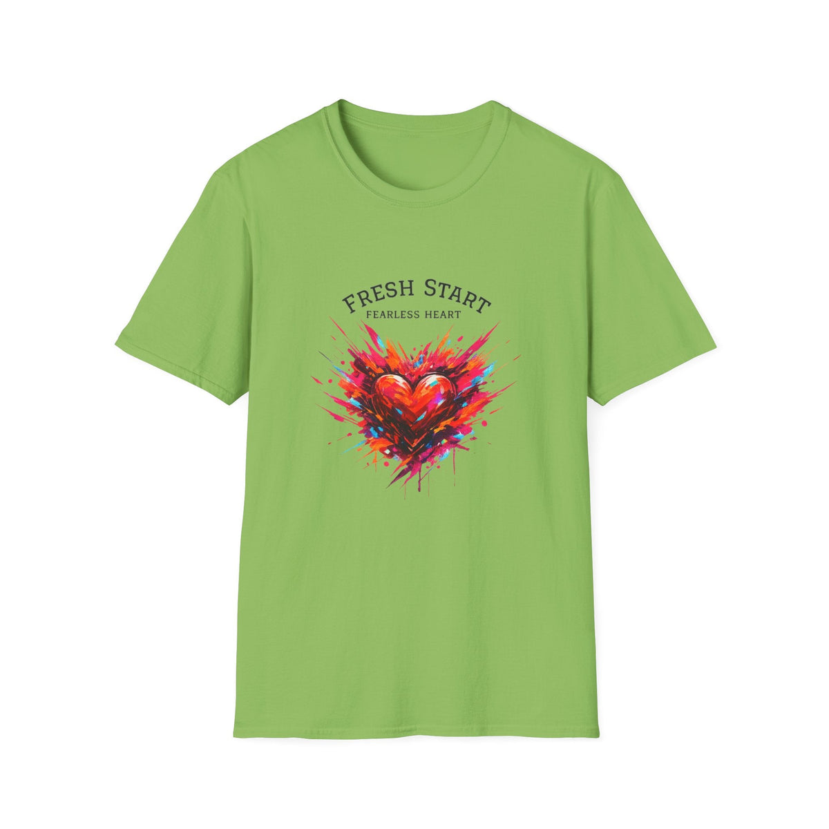 Fresh Start Fearless Heart T-Shirt | Inspirational Unisex Graphic Tee | Positive Mindset Shirt | Gifts & Lifestyle - SJM Print Store