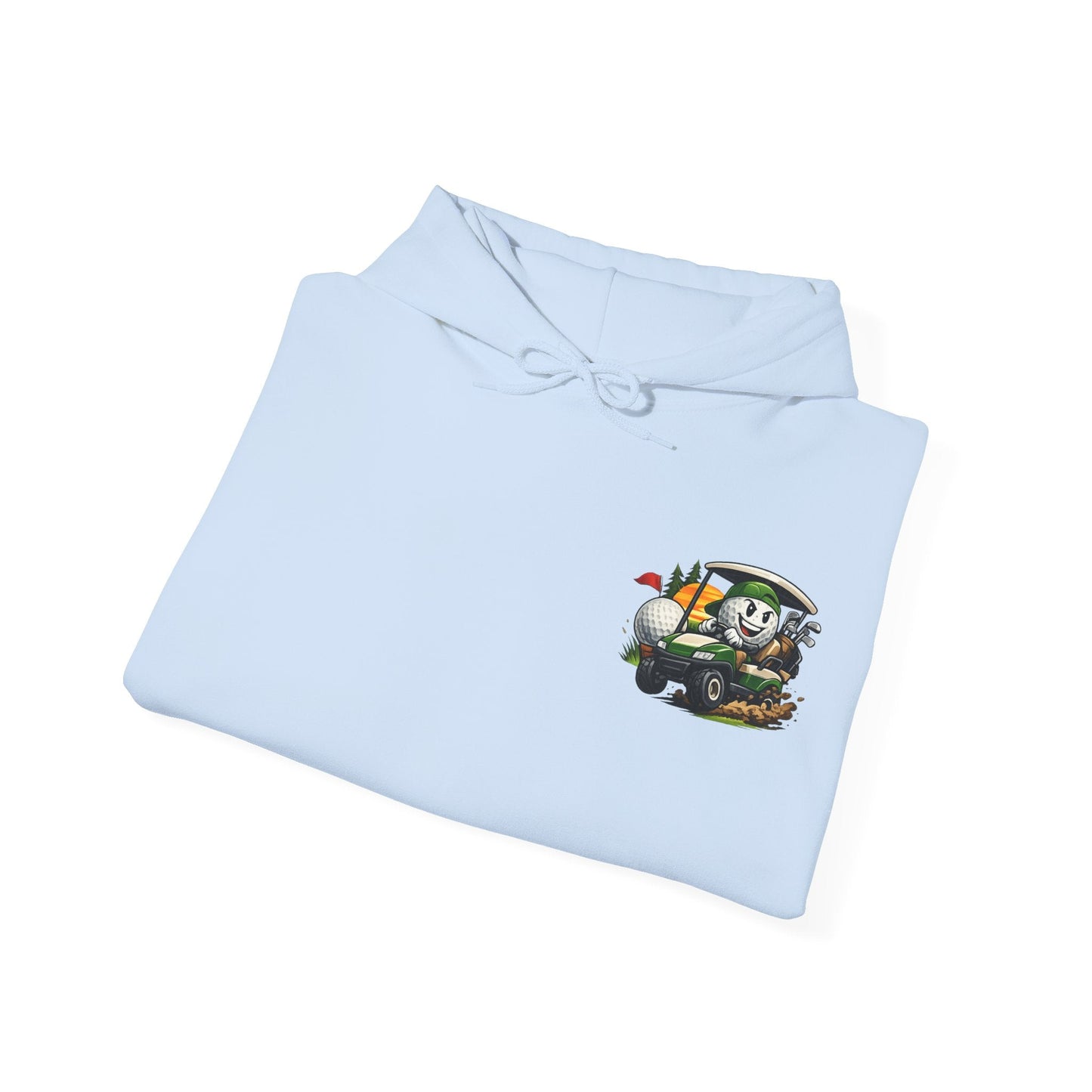 Fun Golf Cart Hoodie Small Front Print Golfing Design - SJM Print Store