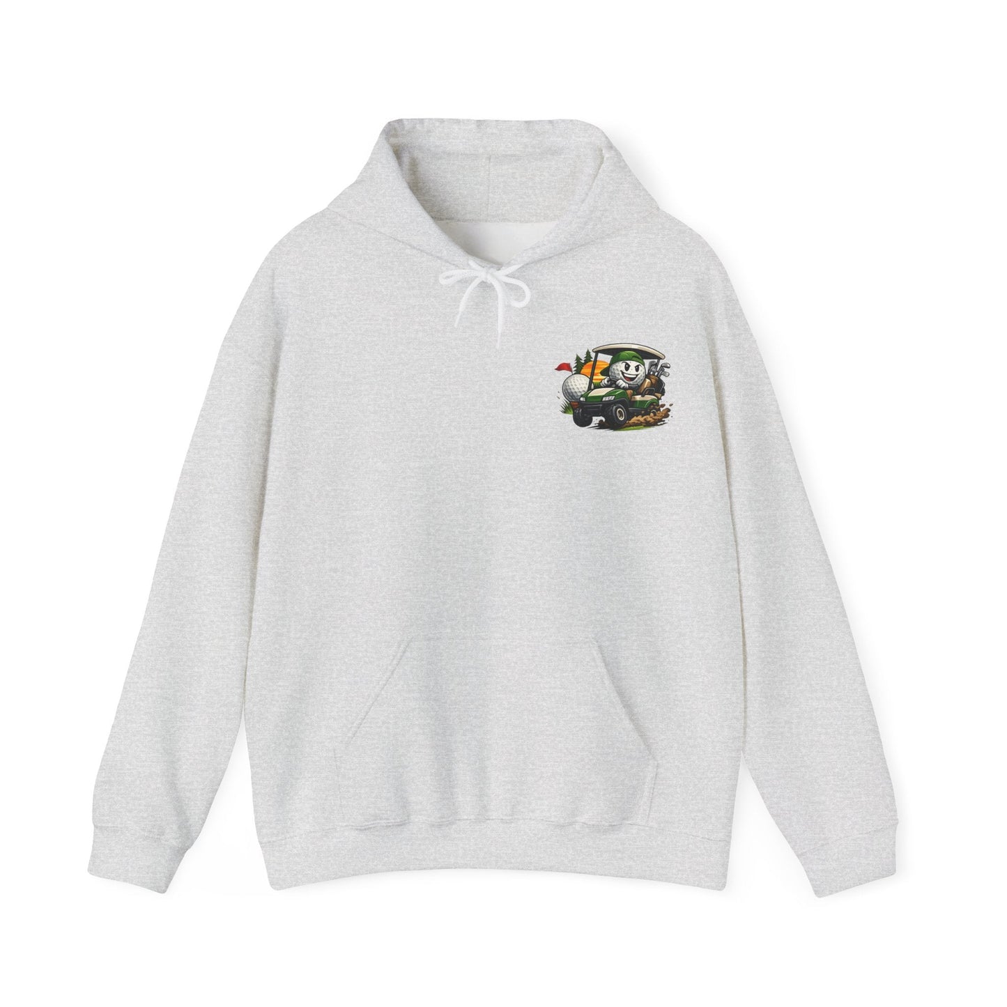 Fun Golf Cart Hoodie Small Front Print Golfing Design - SJM Print Store