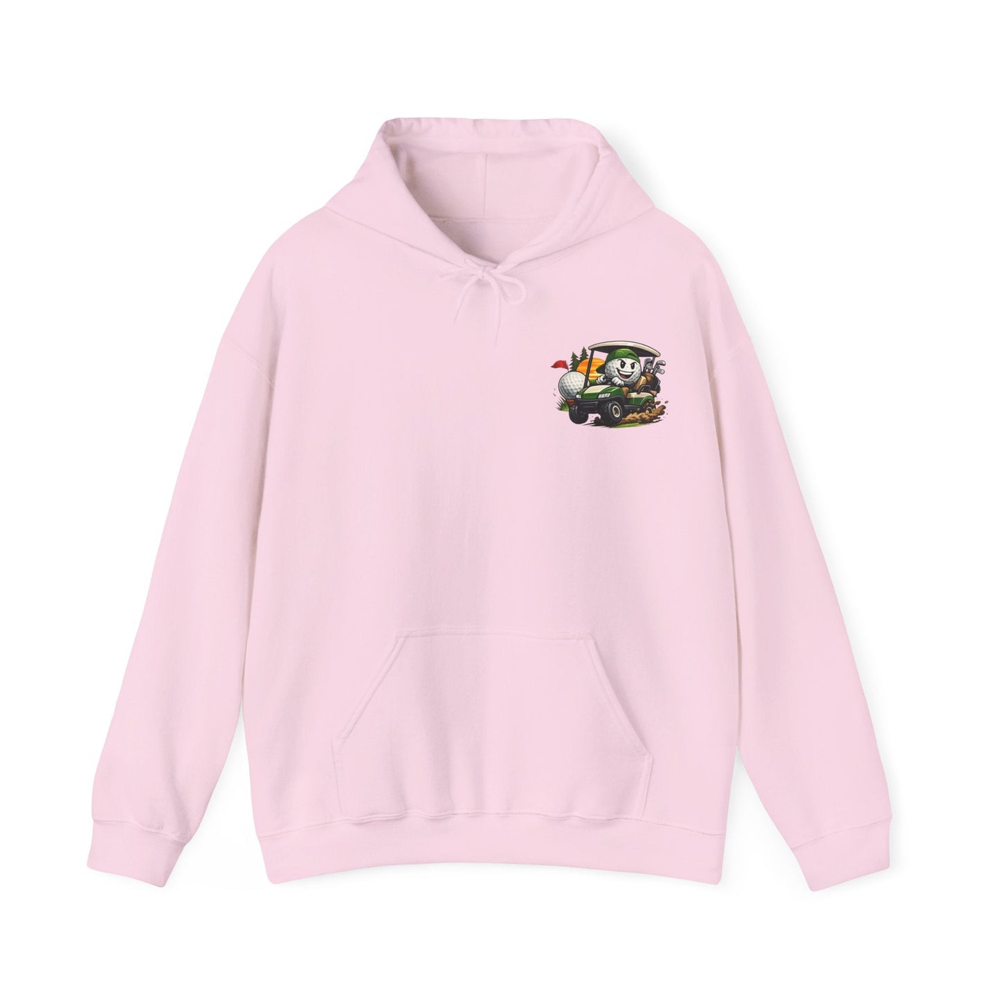 Fun Golf Cart Hoodie Small Front Print Golfing Design - SJM Print Store