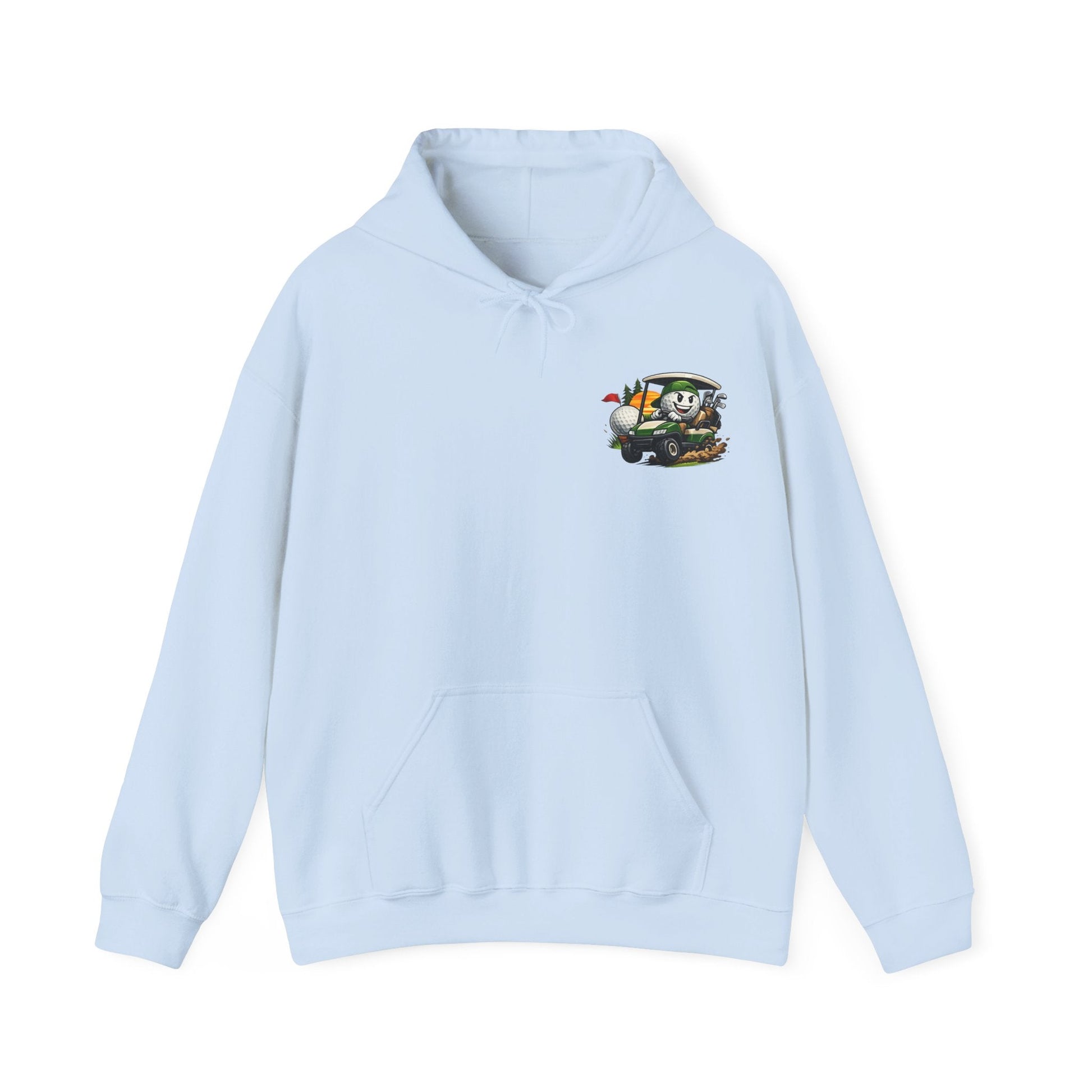 Fun Golf Cart Hoodie Small Front Print Golfing Design - SJM Print Store