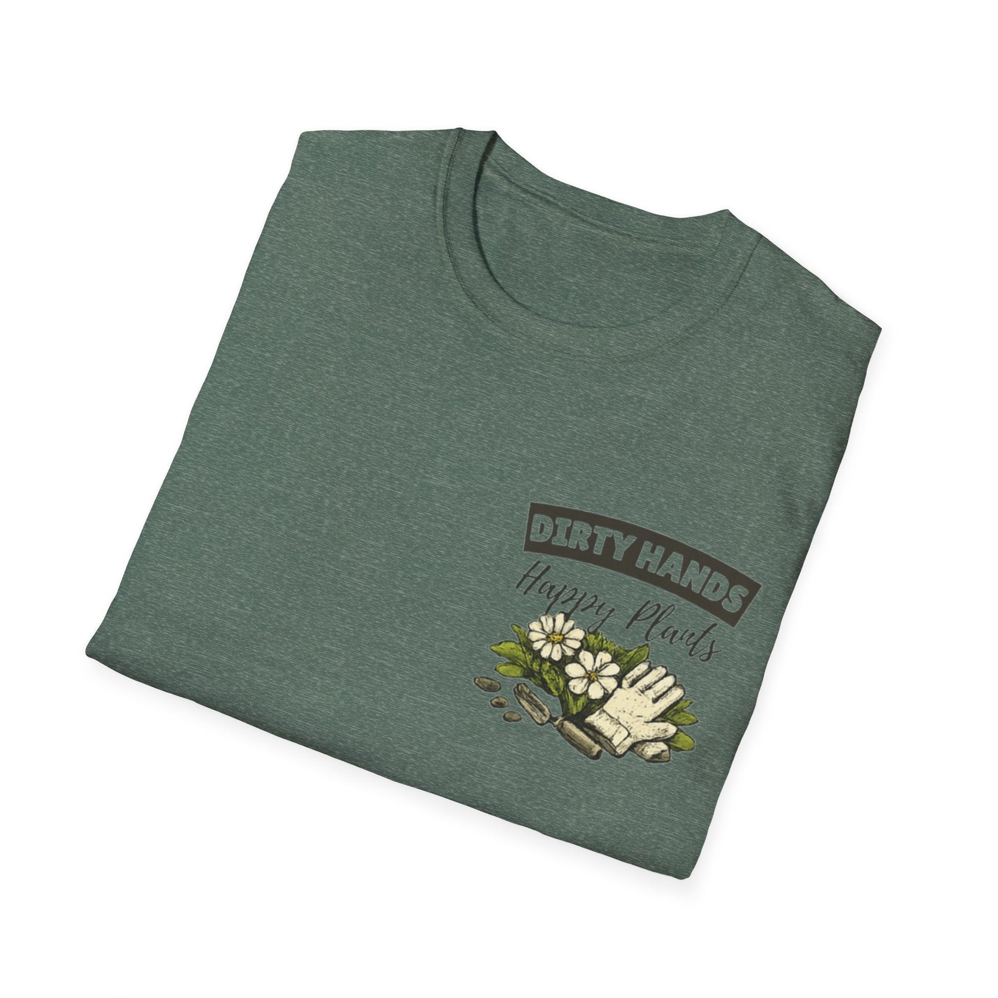 Gardener T-Shirt, Dirty Hands Happy Plants - SJM Print Store