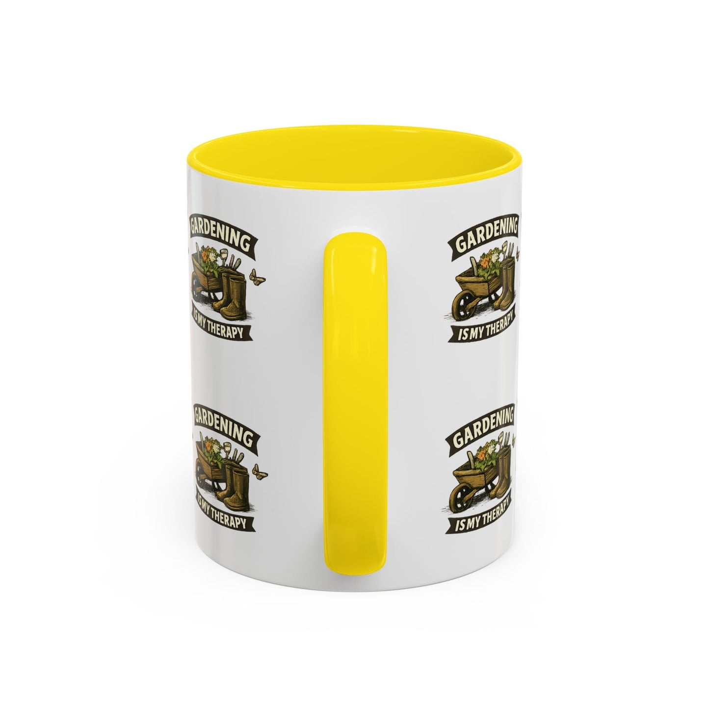 Gardening Is My Therapy Accent Coffee Mug - SJM Print Store