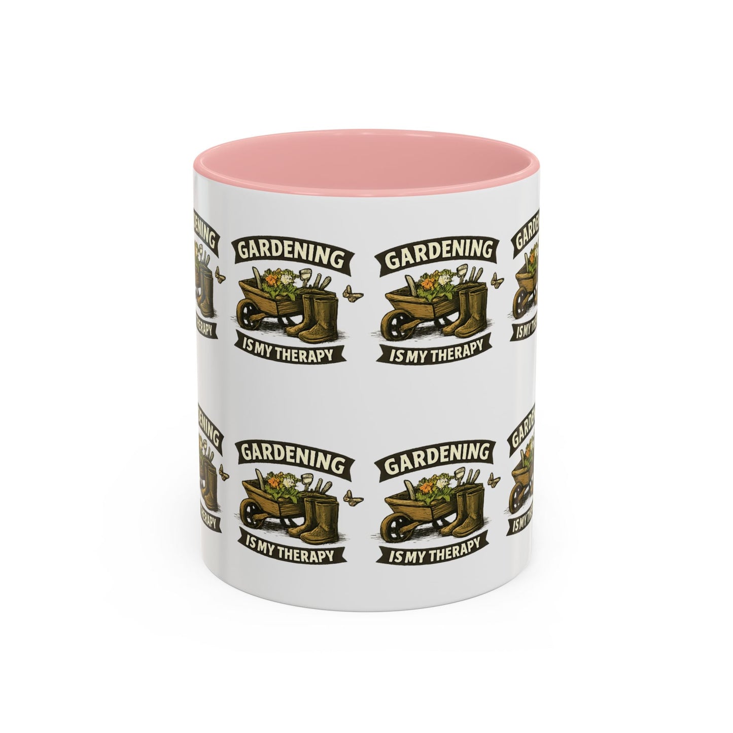 Gardening Is My Therapy Accent Coffee Mug - SJM Print Store