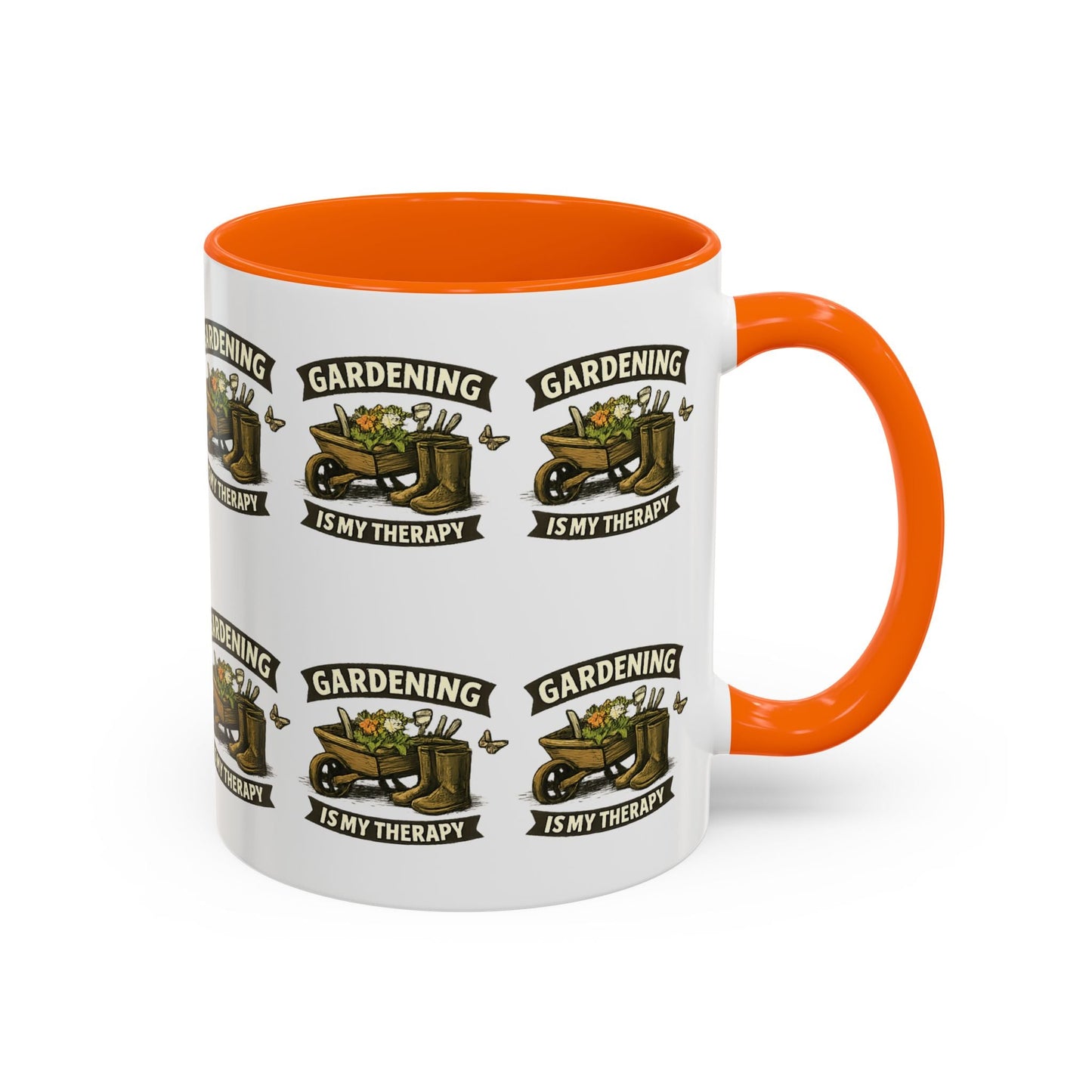 Gardening Is My Therapy Accent Coffee Mug - SJM Print Store
