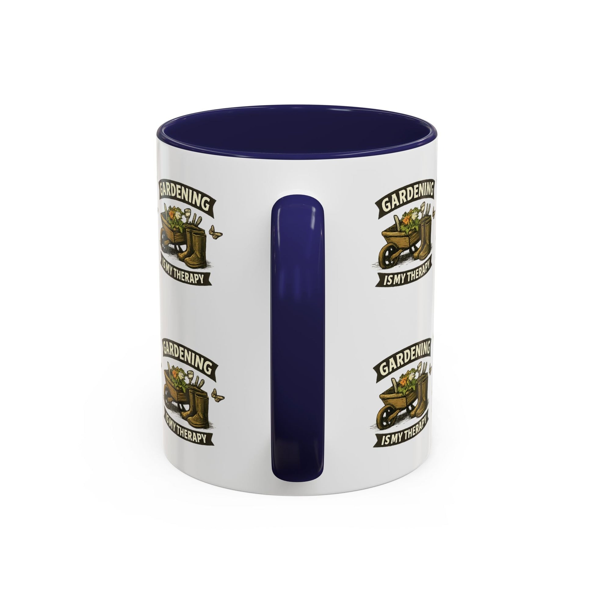 Gardening Is My Therapy Accent Coffee Mug - SJM Print Store