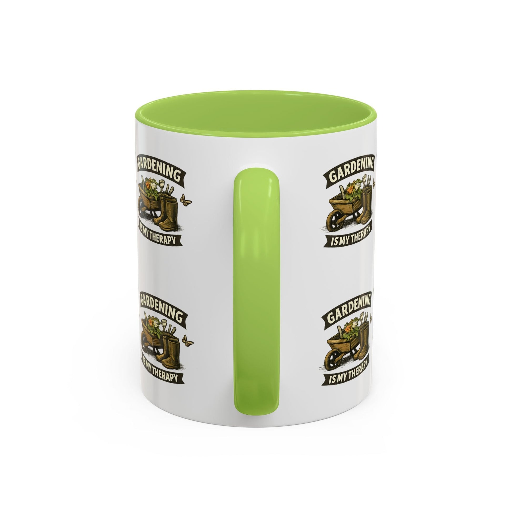 Gardening Is My Therapy Accent Coffee Mug - SJM Print Store