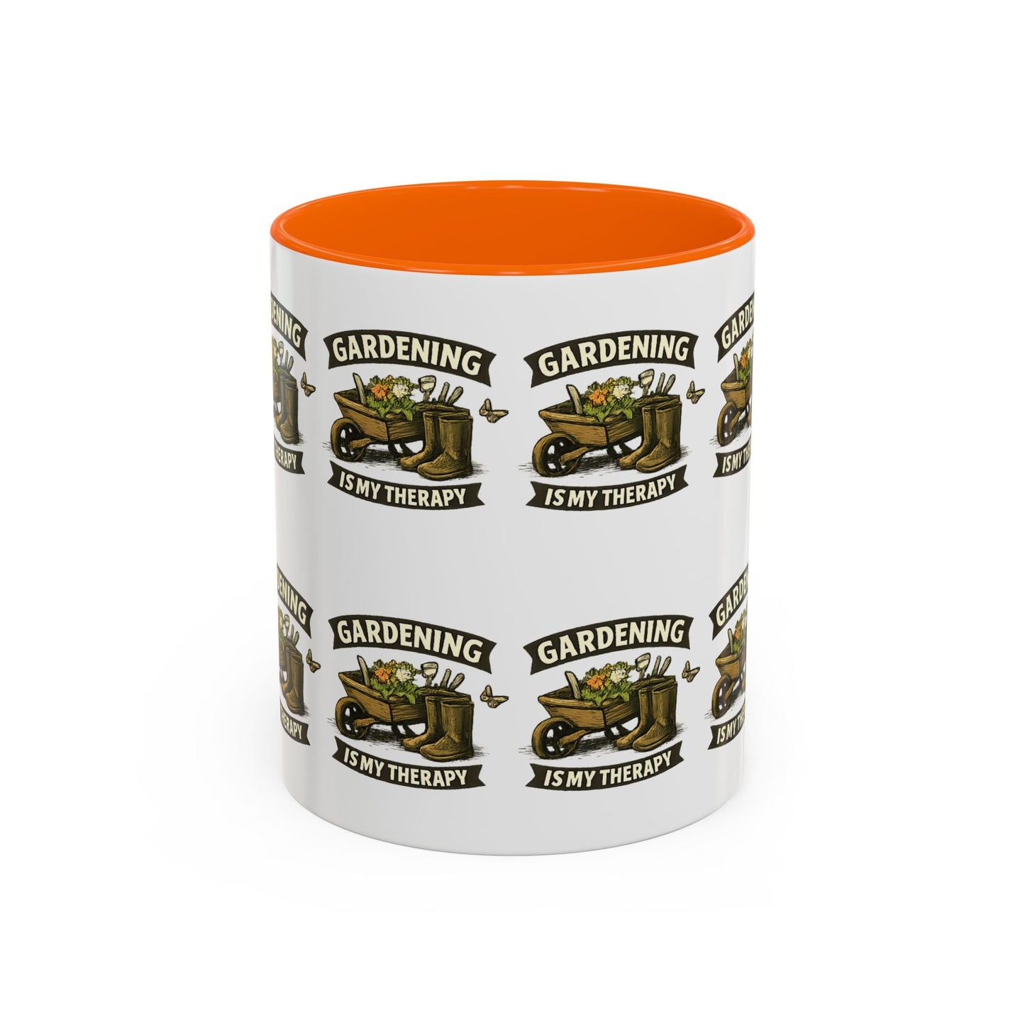 Gardening Is My Therapy Accent Coffee Mug - SJM Print Store