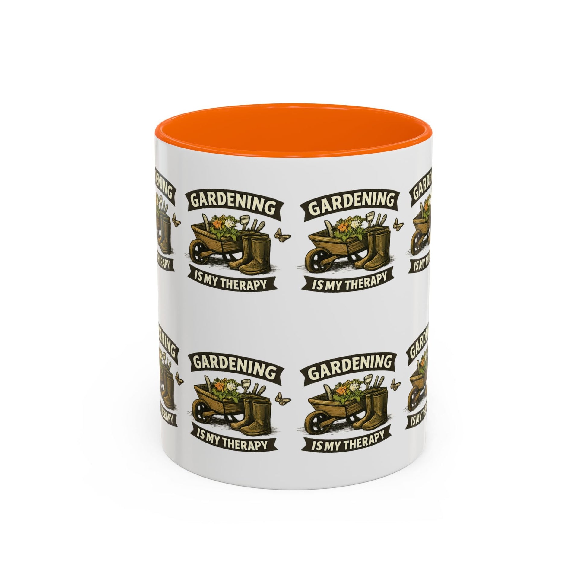 Gardening Is My Therapy Accent Coffee Mug - SJM Print Store