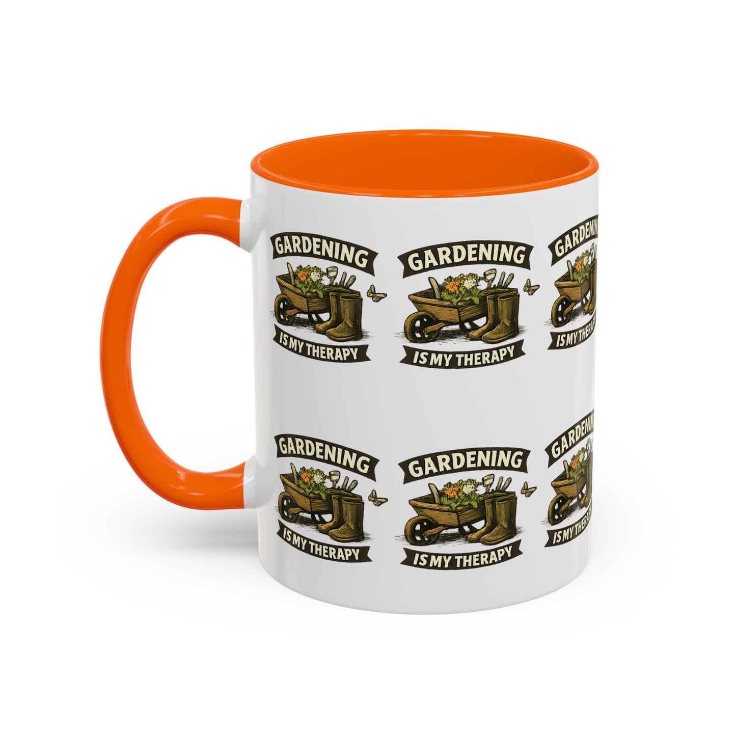 Gardening Is My Therapy Accent Coffee Mug - SJM Print Store