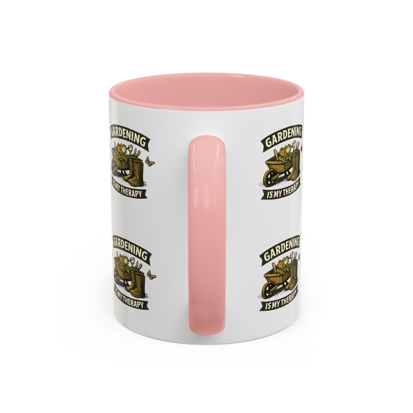 Gardening Is My Therapy Accent Coffee Mug - SJM Print Store