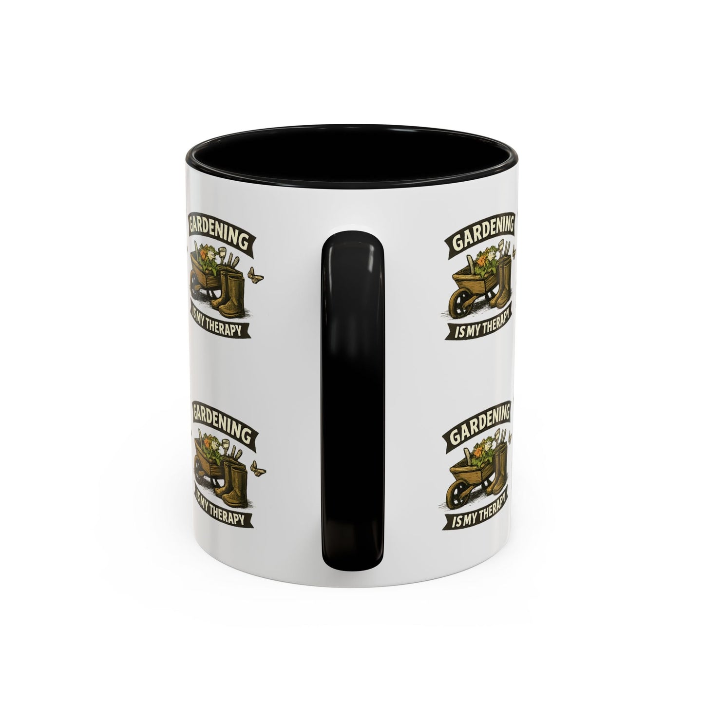Gardening Is My Therapy Accent Coffee Mug - SJM Print Store