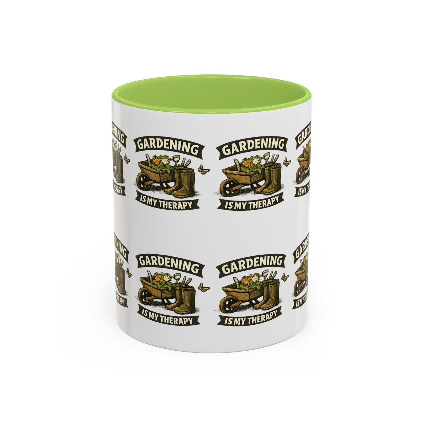 Gardening Is My Therapy Accent Coffee Mug - SJM Print Store