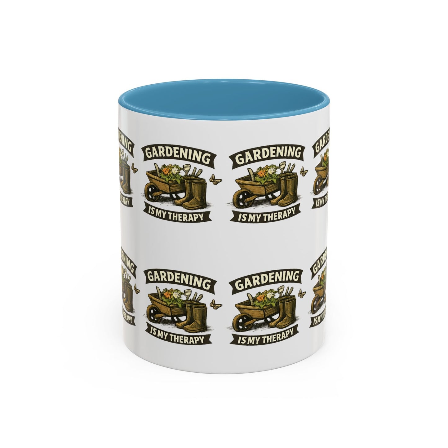 Gardening Is My Therapy Accent Coffee Mug - SJM Print Store