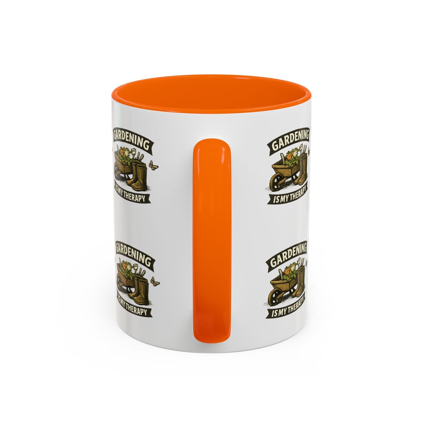 Gardening Is My Therapy Accent Coffee Mug - SJM Print Store