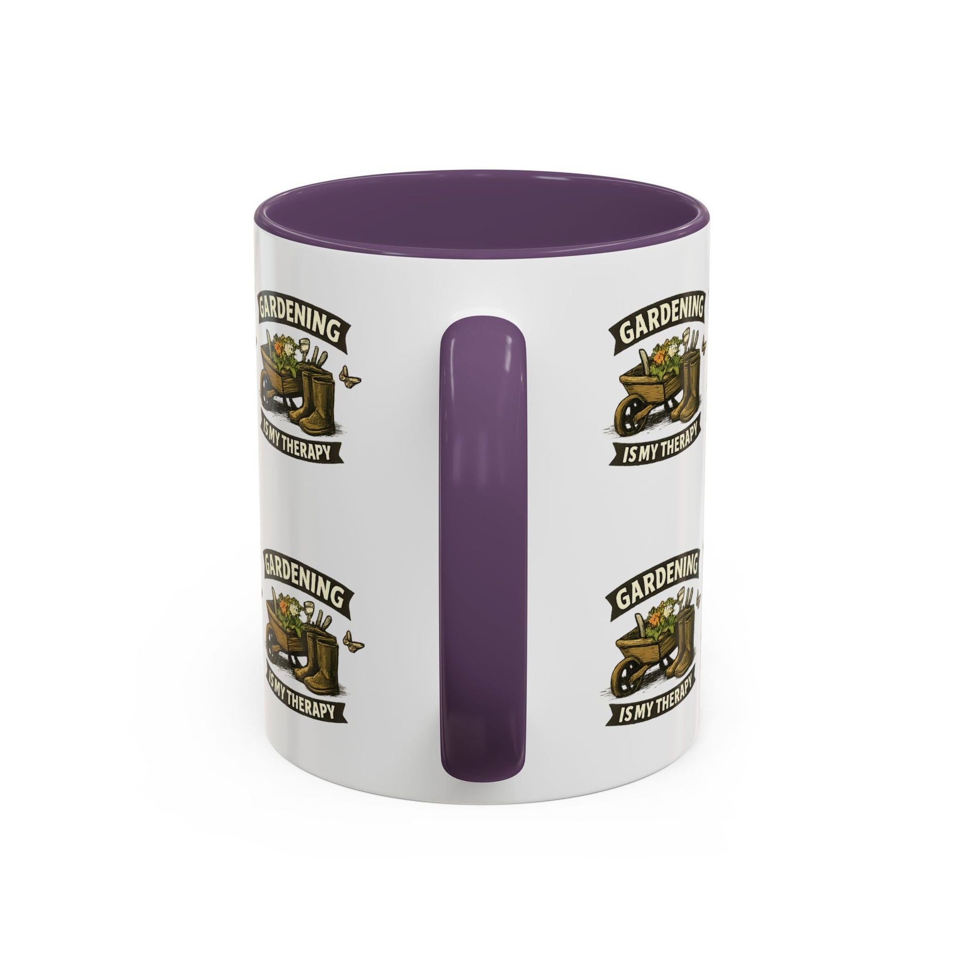 Gardening Is My Therapy Accent Coffee Mug - SJM Print Store
