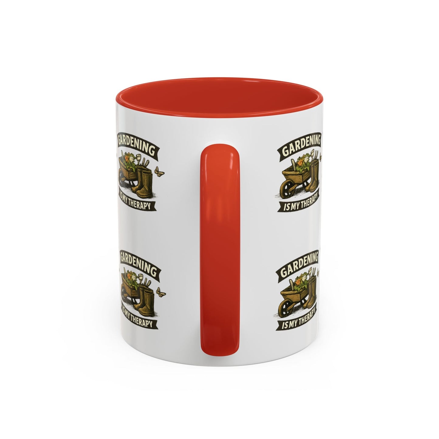 Gardening Is My Therapy Accent Coffee Mug - SJM Print Store