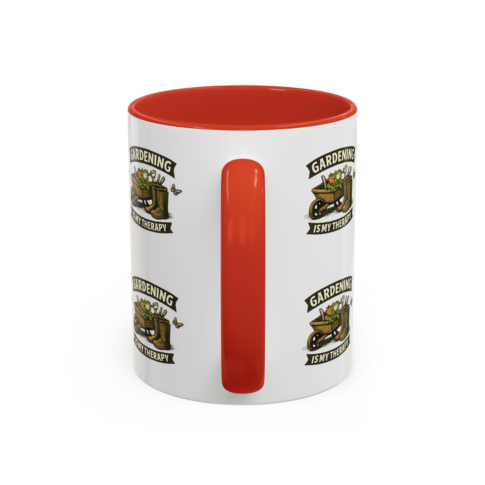 Gardening Is My Therapy Accent Coffee Mug - SJM Print Store