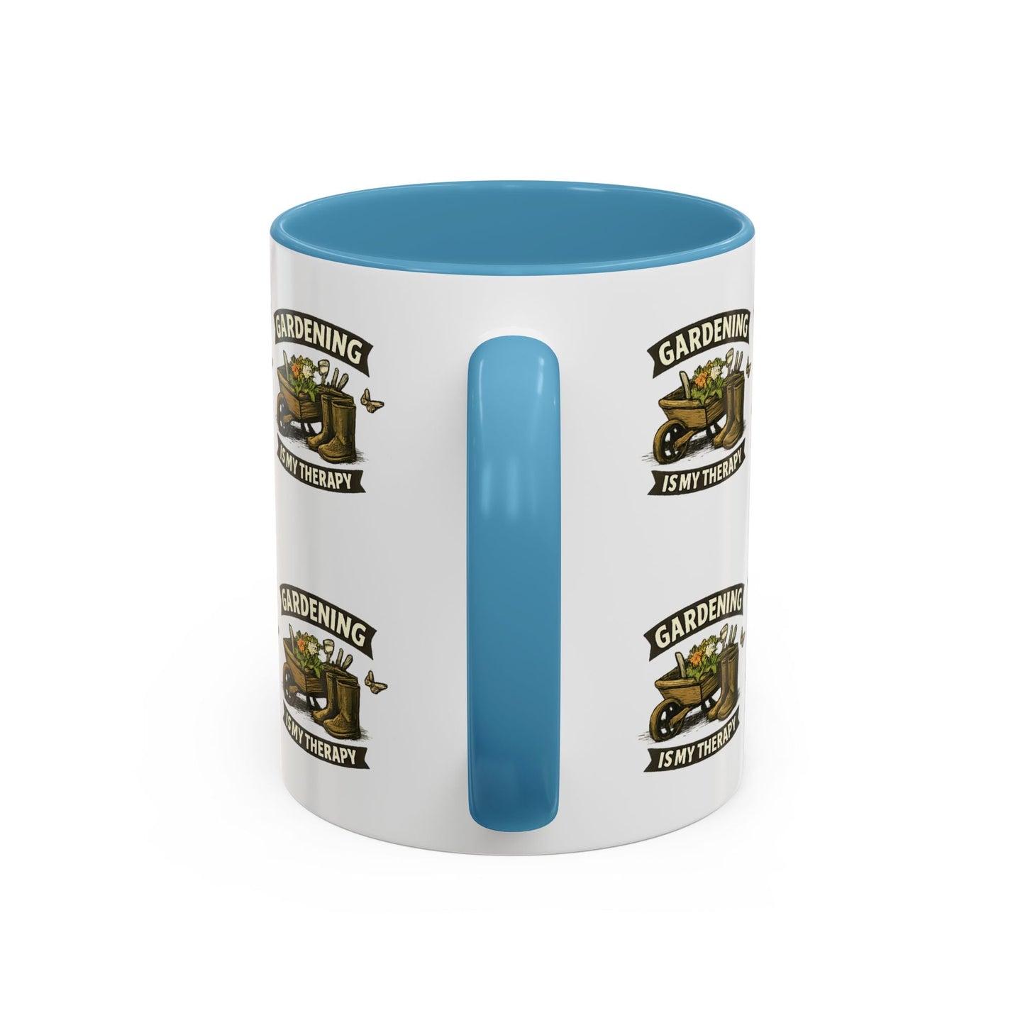 Gardening Is My Therapy Accent Coffee Mug - SJM Print Store