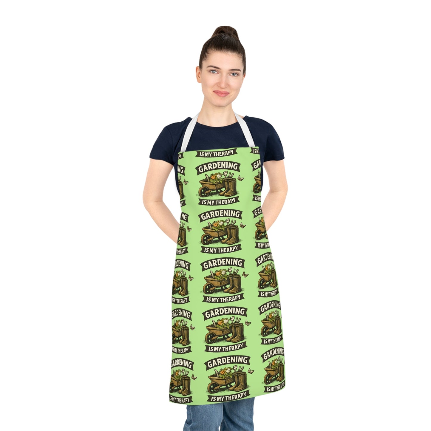 Gardening Is My Therapy Apron Green Fingered Apron - SJM Print Store
