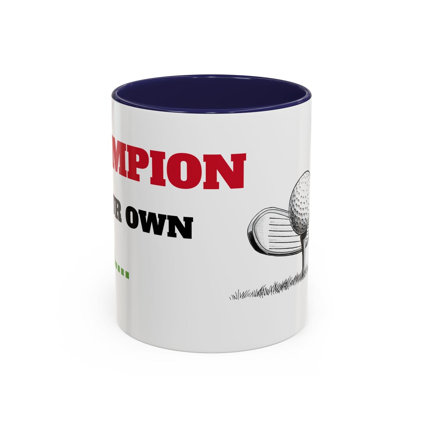 Golf Champion Accent Mug - Perfect Gift for Golf Lovers, Sports Fans, Golfer Appreciation, Every Occasion - SJM Print Store