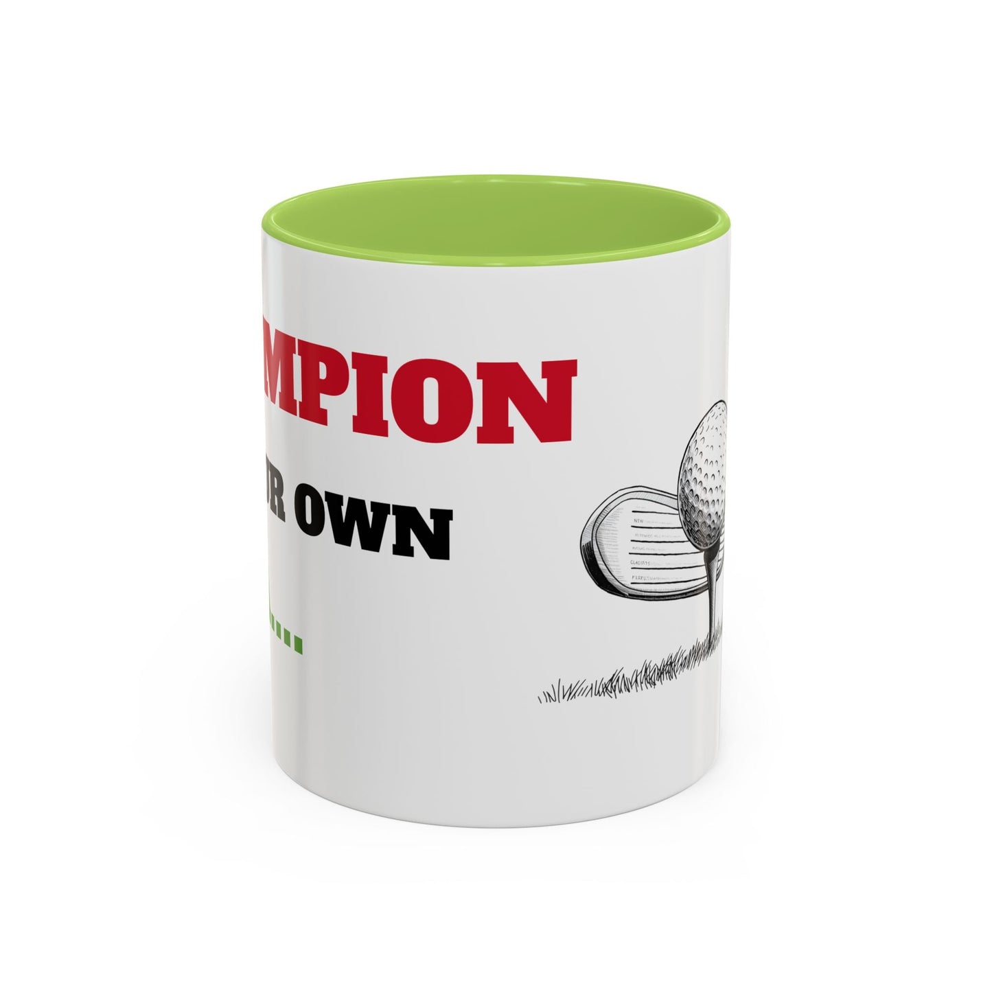 Golf Champion Accent Mug - Perfect Gift for Golf Lovers, Sports Fans, Golfer Appreciation, Every Occasion - SJM Print Store