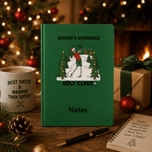 Golf Claus Christmas Notebook – Season’s Swingings Golf Journal - SJM Print Store