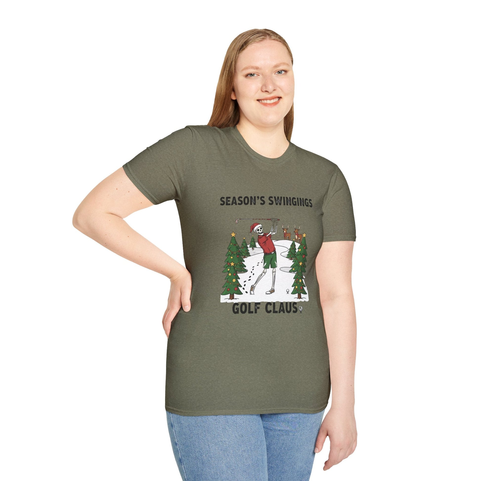 Golf Claus Christmas T-Shirt - SJM Print Store