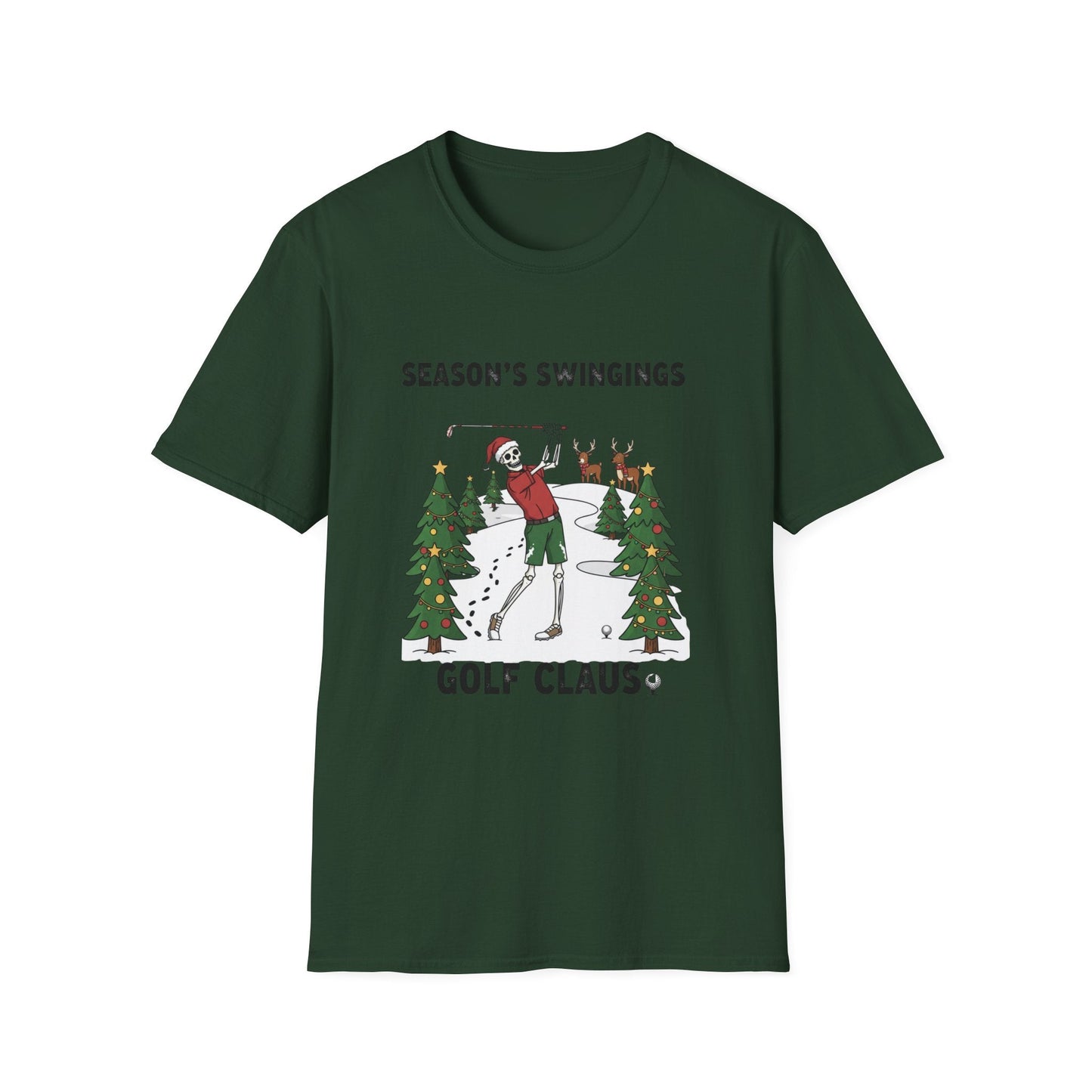 Golf Claus Christmas T-Shirt - SJM Print Store