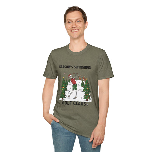 Golf Claus Christmas T-Shirt - SJM Print Store