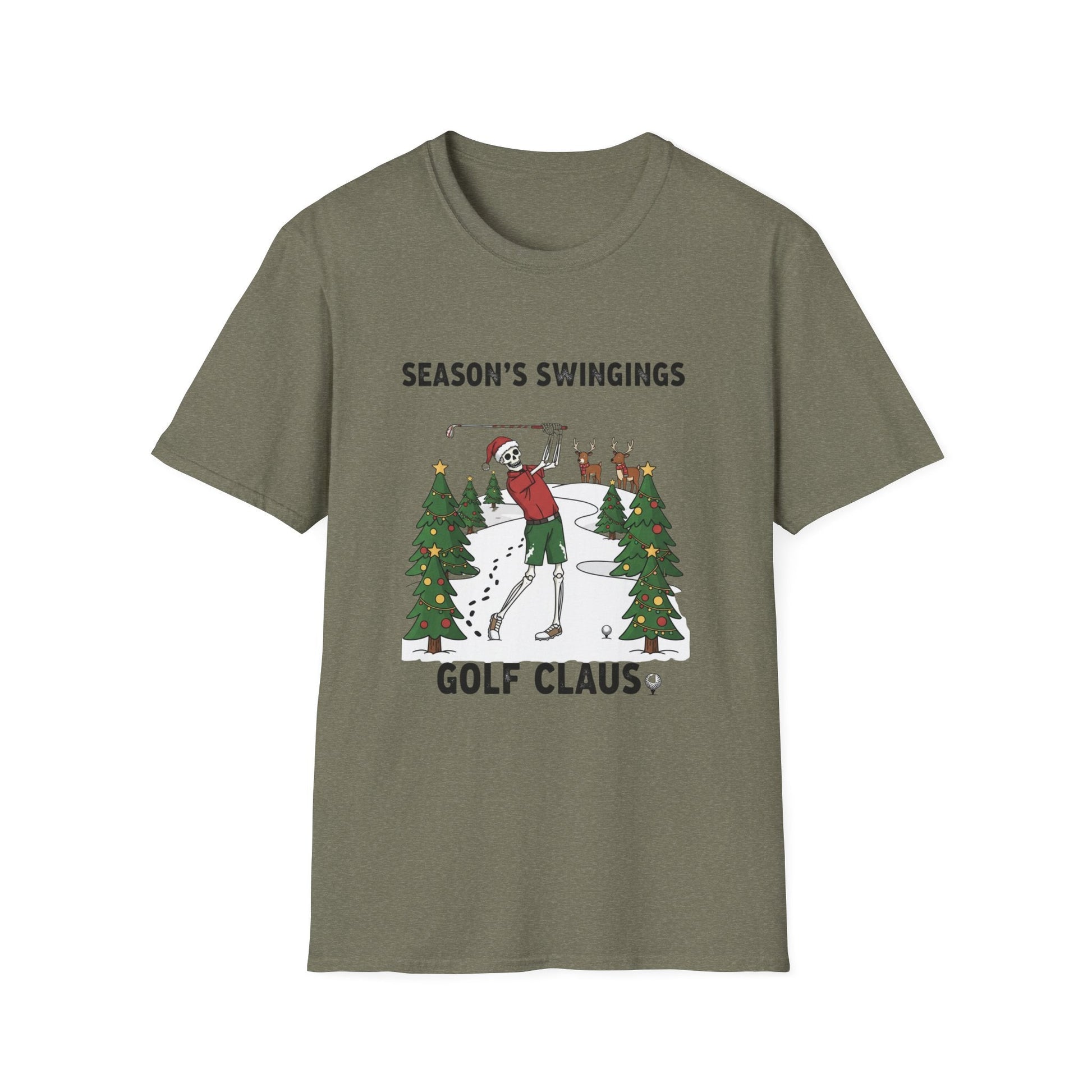 Golf Claus Christmas T-Shirt - SJM Print Store