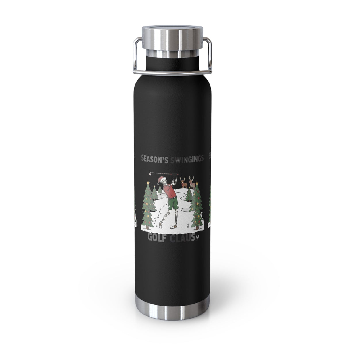 Golf Claus Insulated Flask – Season’s Swingings Christmas Golf Bottle - SJM Print Store