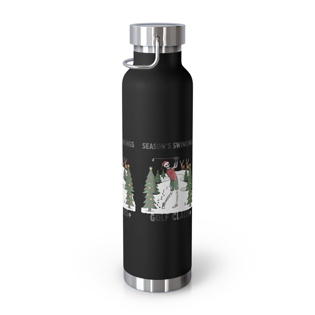 Golf Claus Insulated Flask – Season’s Swingings Christmas Golf Bottle - SJM Print Store