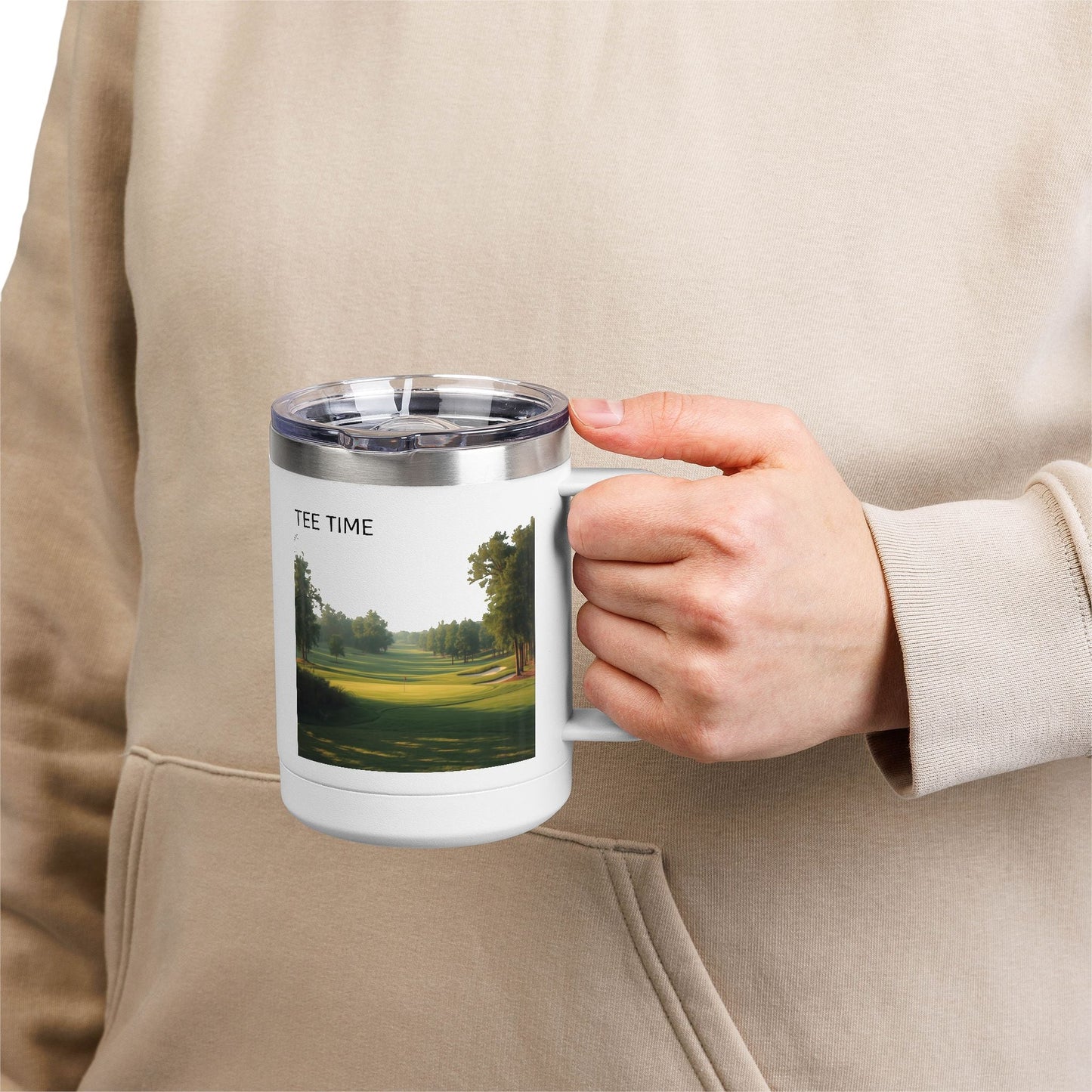 Golf Course Tee Time 15oz Travel Mug - SJM Print Store