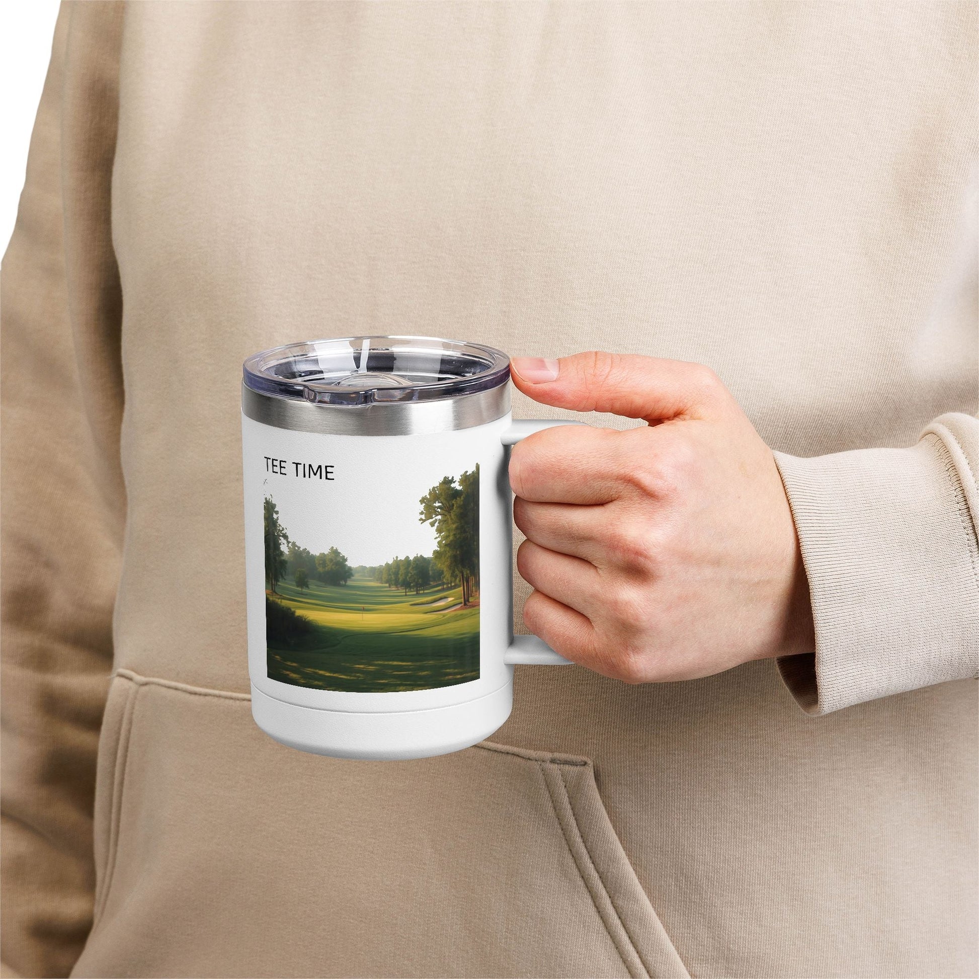 Golf Course Tee Time 15oz Travel Mug - SJM Print Store