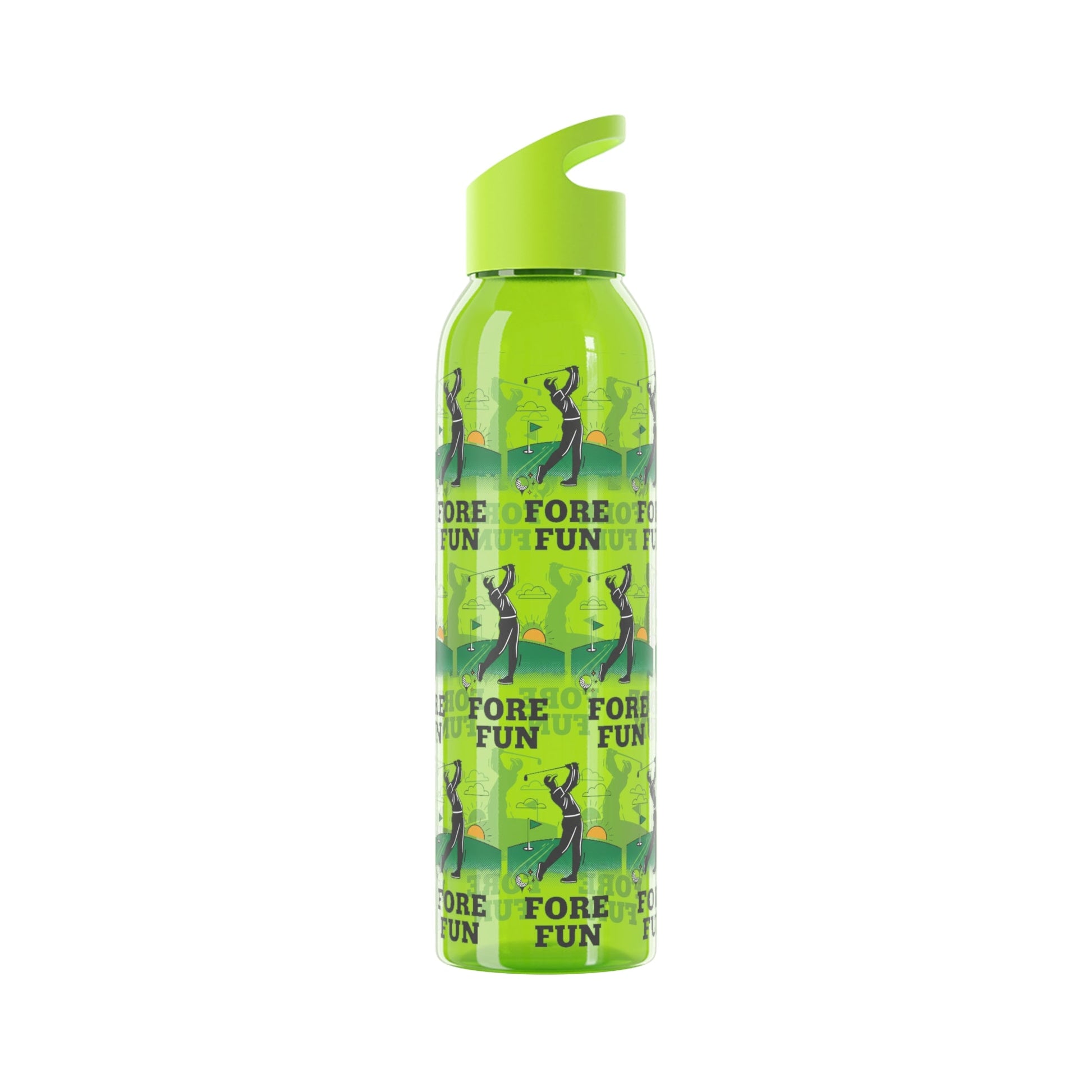 Golf 'Fore! Fun' Water Bottle â€” Repeating Graphic Re - useable Bottle - SJM Print Store