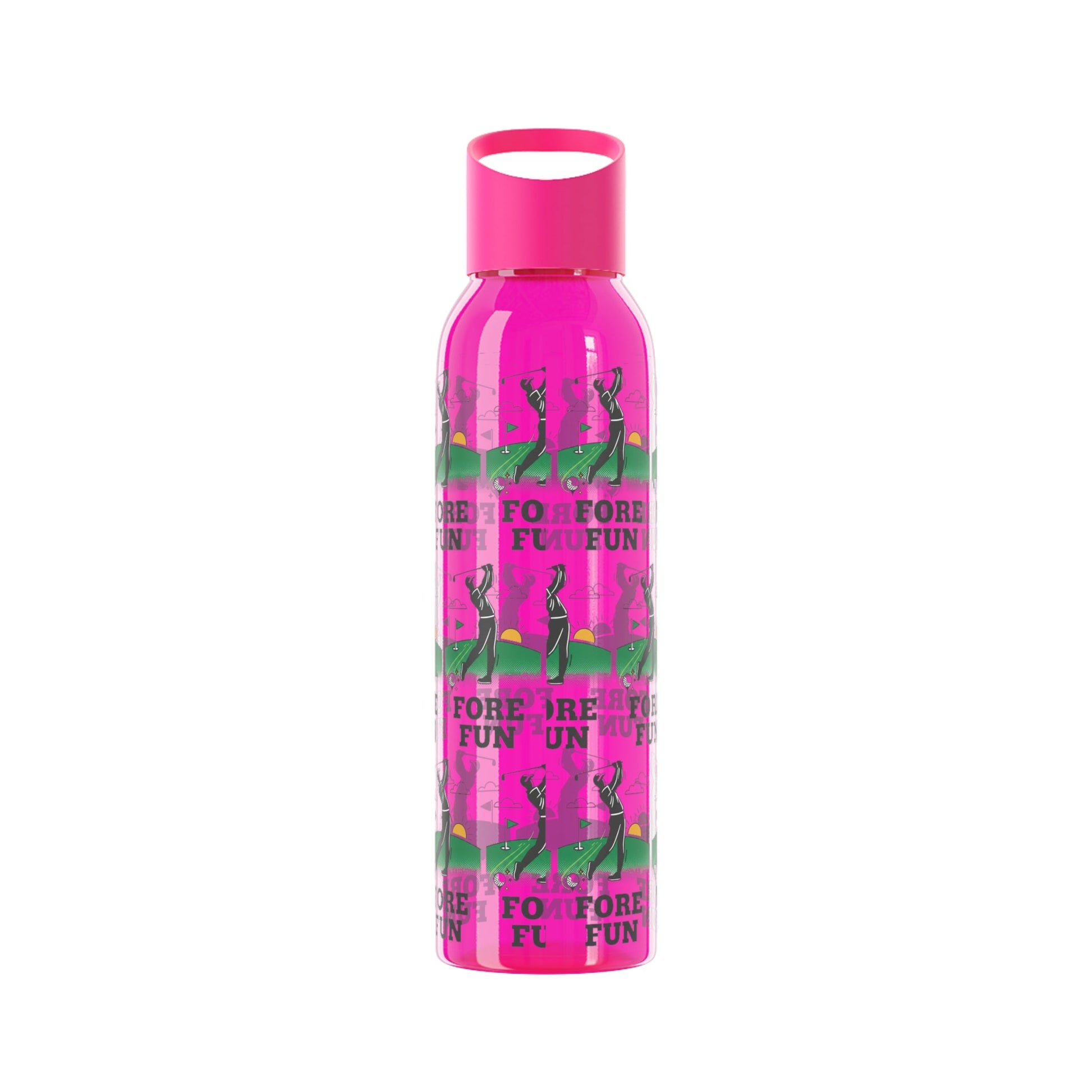 Golf 'Fore! Fun' Water Bottle â€” Repeating Graphic Re - useable Bottle - SJM Print Store