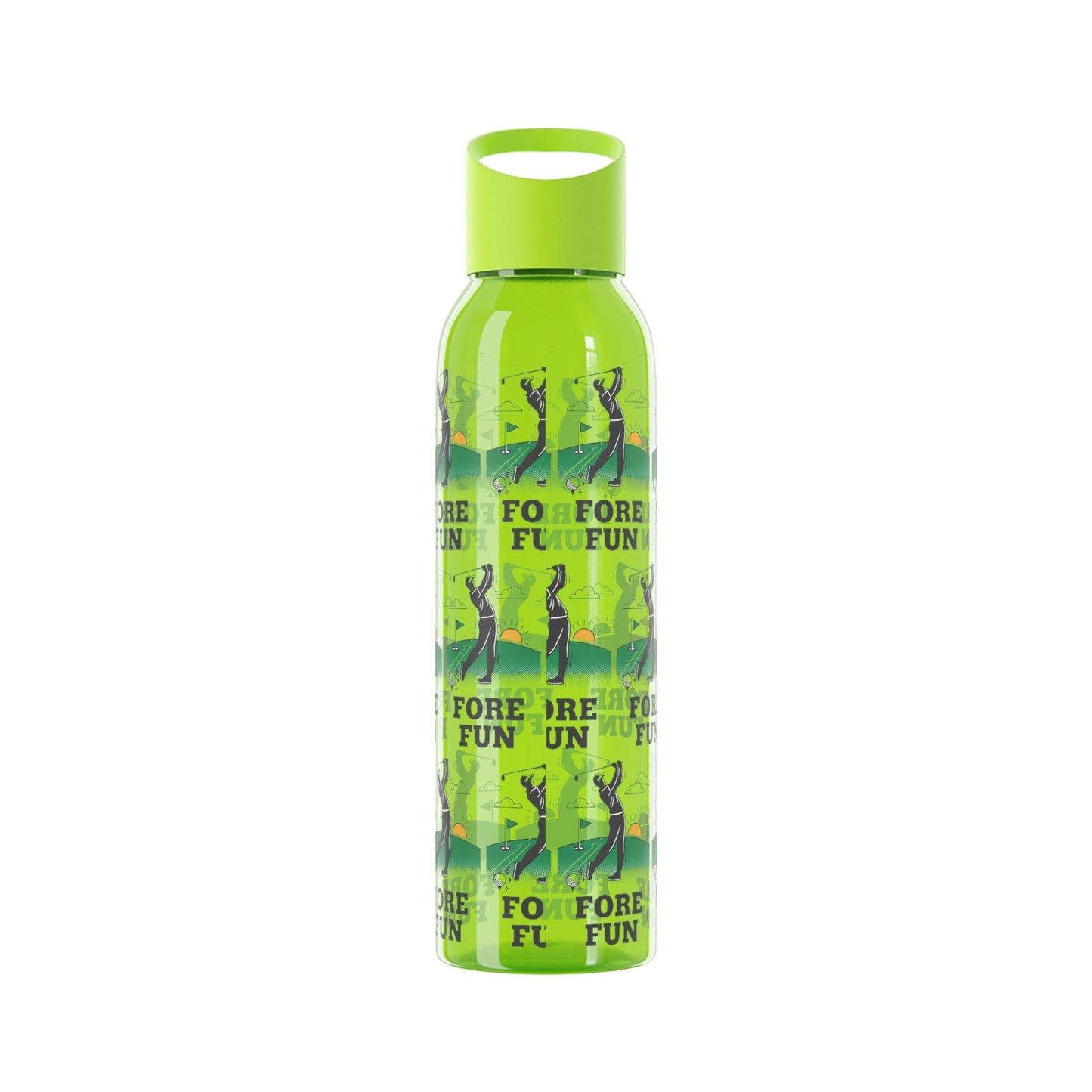 Golf 'Fore! Fun' Water Bottle â€” Repeating Graphic Re - useable Bottle - SJM Print Store