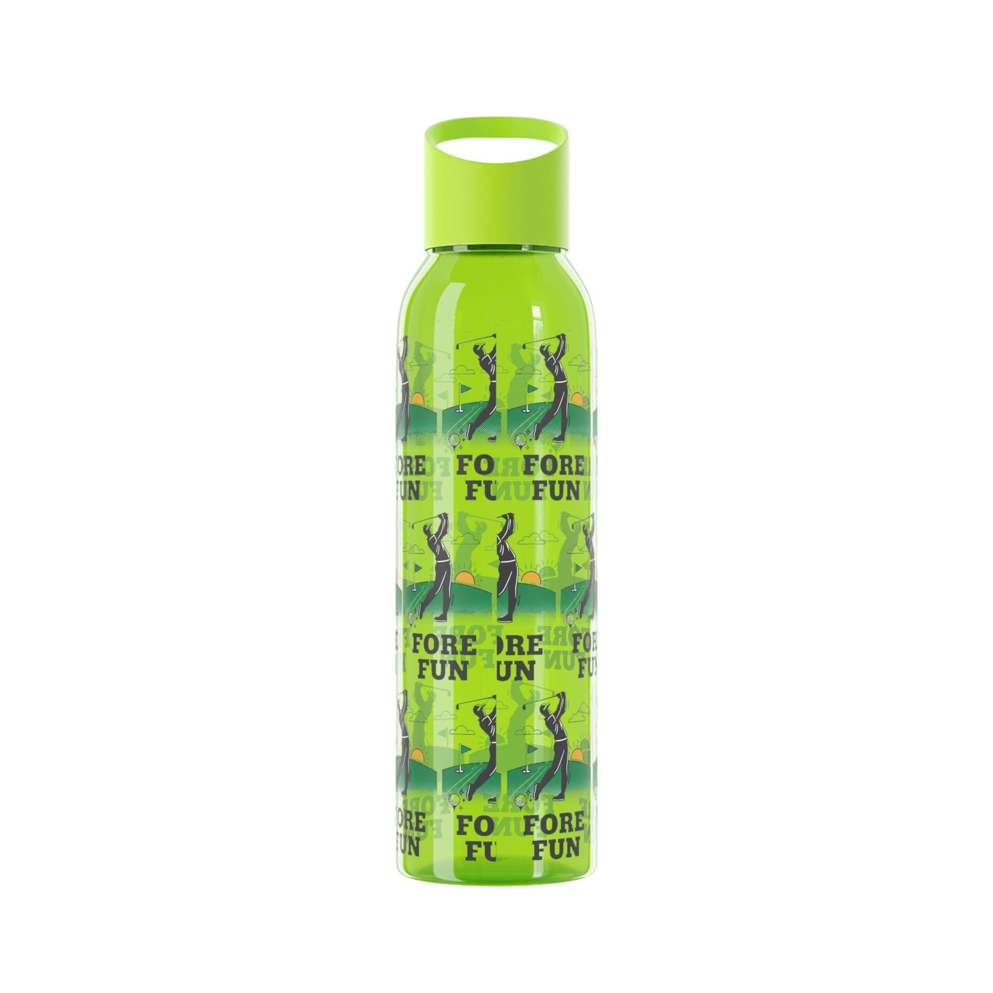 Golf 'Fore! Fun' Water Bottle â€” Repeating Graphic Re - useable Bottle - SJM Print Store