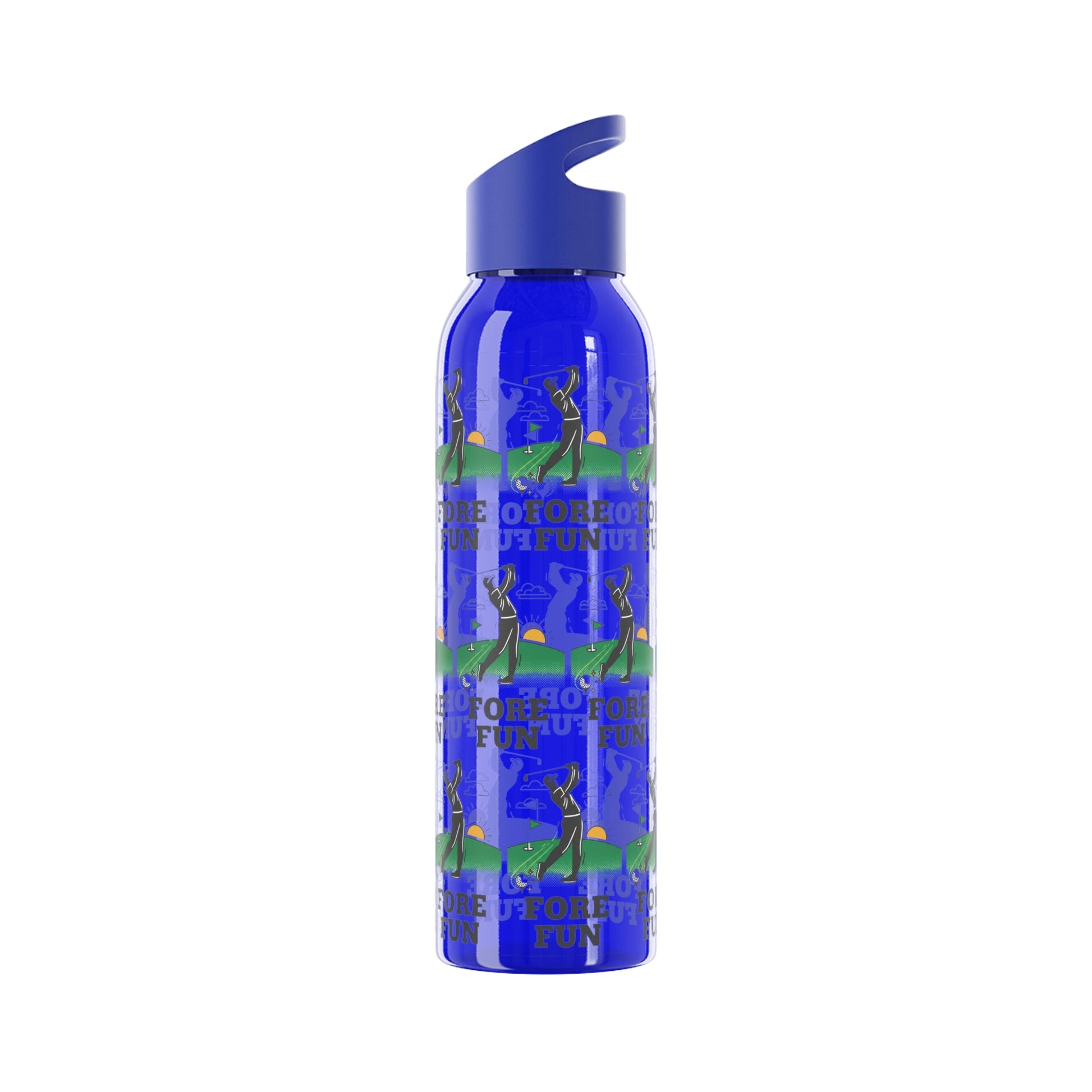 Golf 'Fore! Fun' Water Bottle â€” Repeating Graphic Re - useable Bottle - SJM Print Store