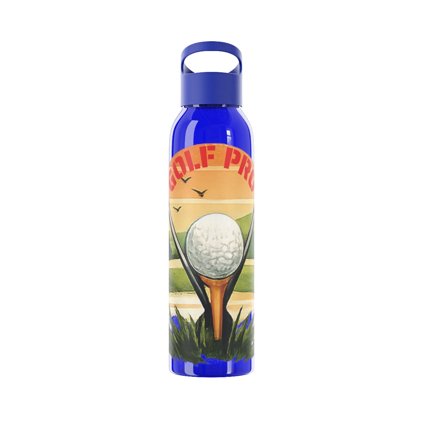 Golf Pro Water Bottle Vintage Sunset Golf Graphic - SJM Print Store
