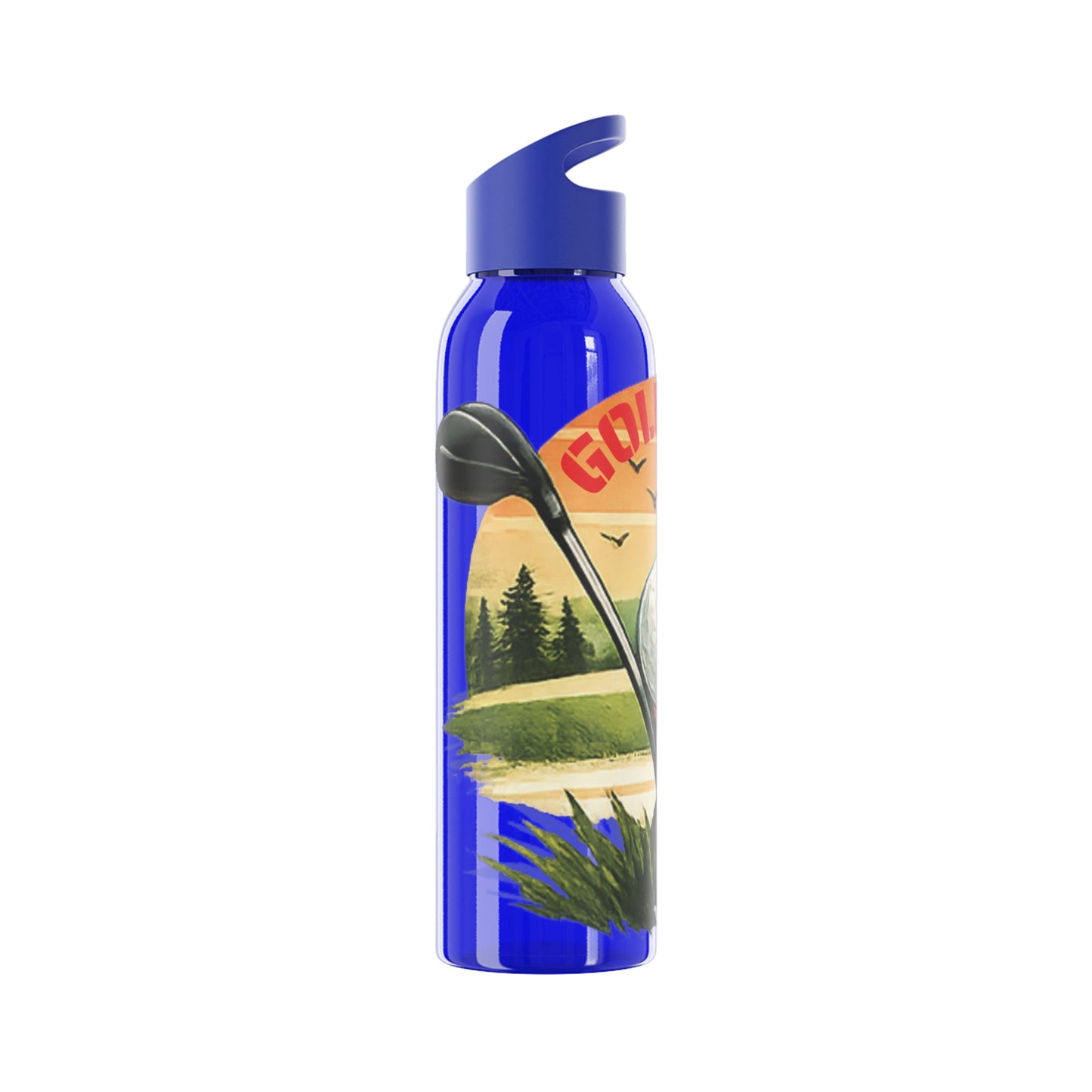 Golf Pro Water Bottle Vintage Sunset Golf Graphic - SJM Print Store
