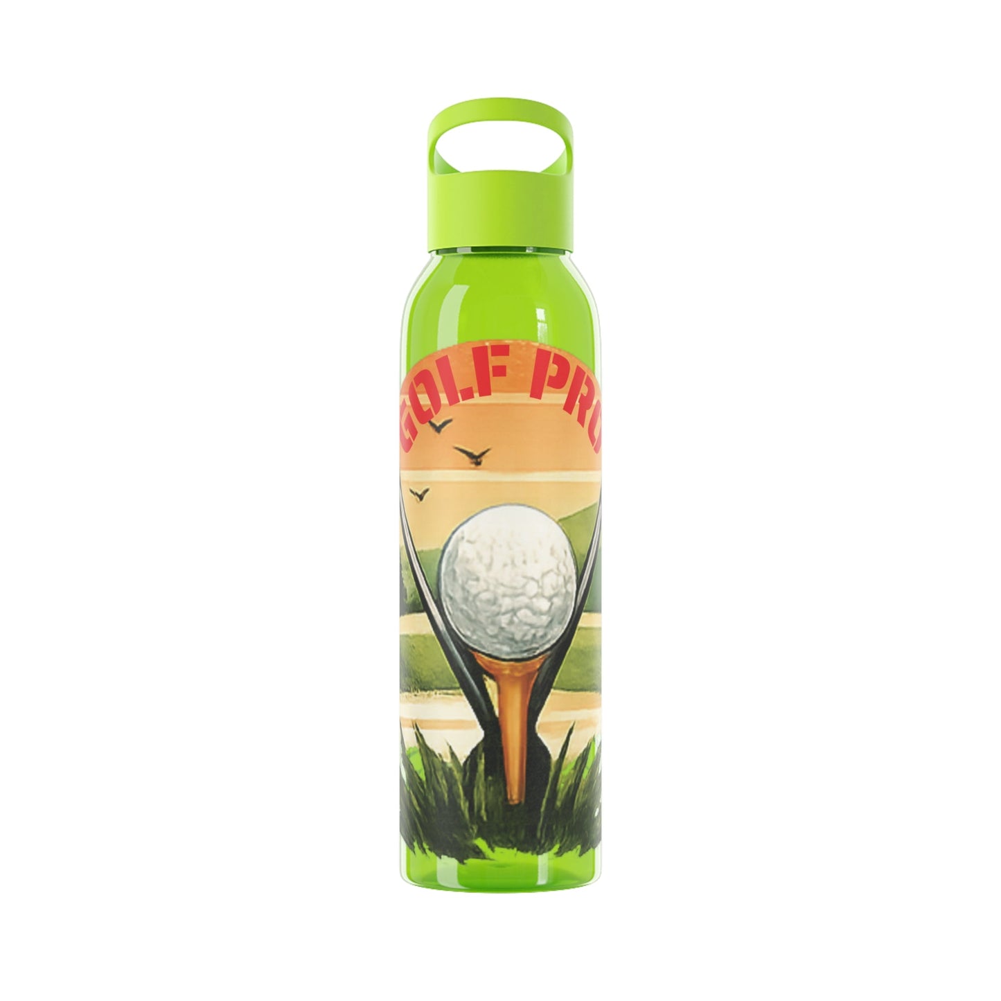 Golf Pro Water Bottle Vintage Sunset Golf Graphic - SJM Print Store