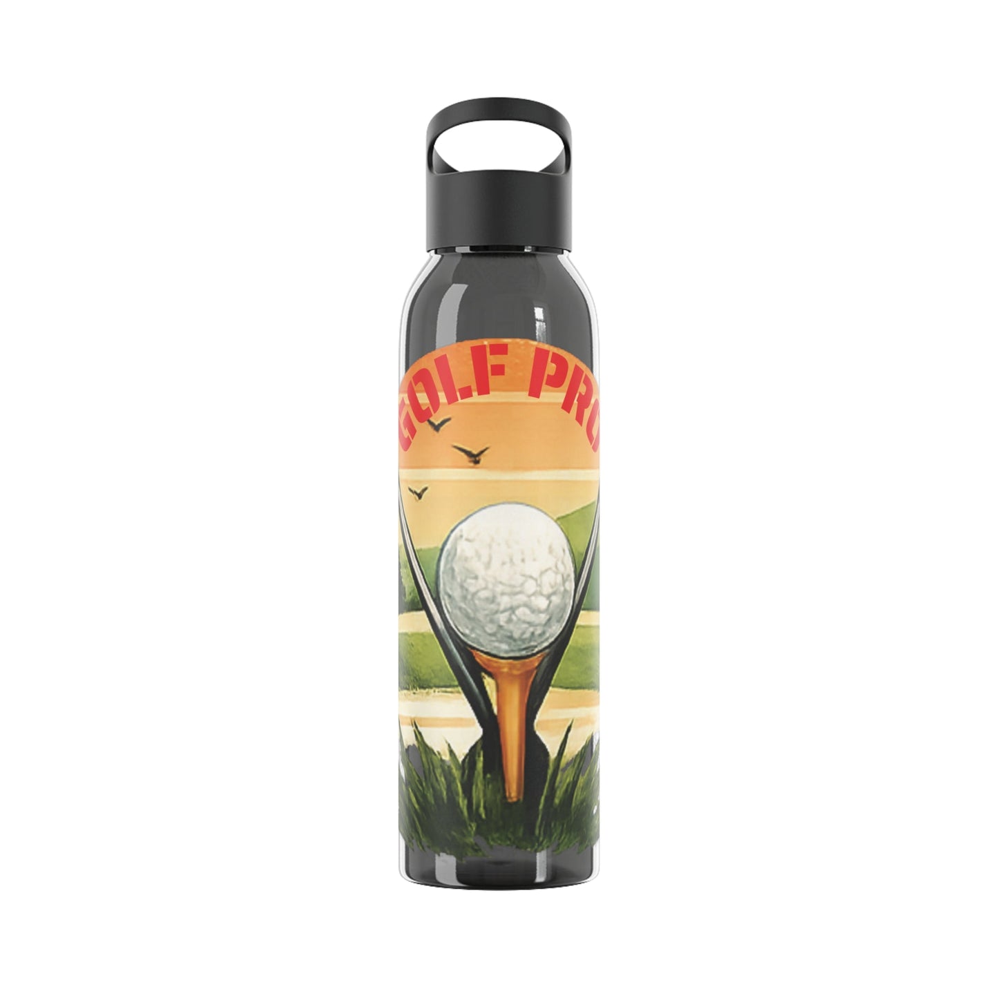 Golf Pro Water Bottle Vintage Sunset Golf Graphic - SJM Print Store