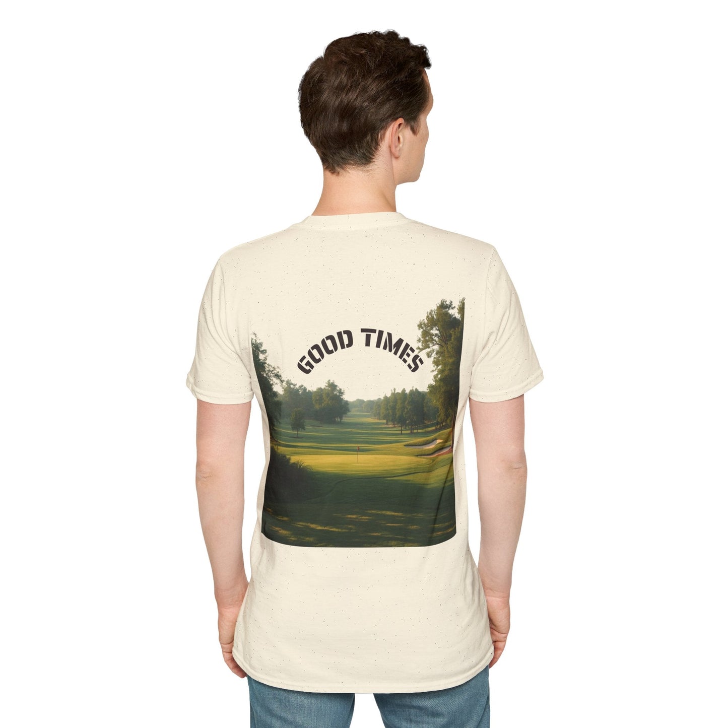 Golf Scene Back - Print T-Shirt Good Times Slogan - SJM Print Store