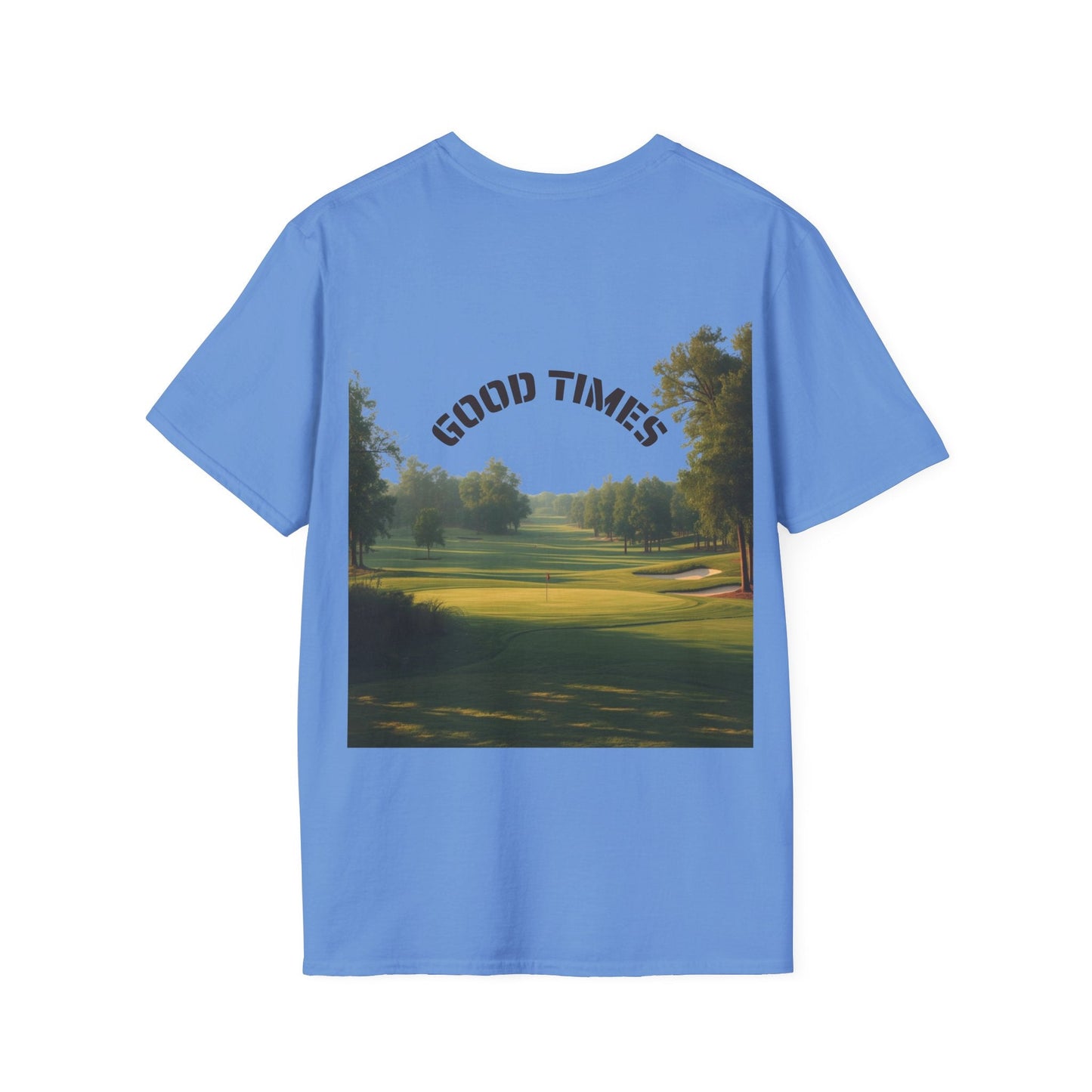 Golf Scene Back - Print T-Shirt Good Times Slogan - SJM Print Store